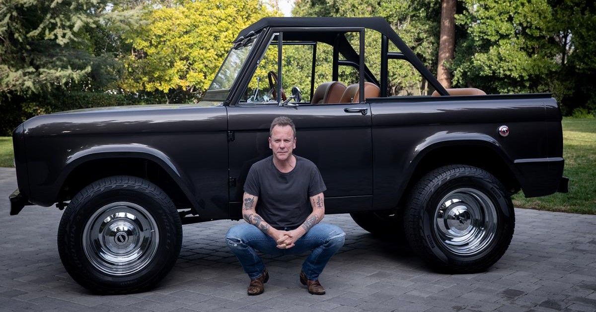 Kiefer Sutherland's with his all-black 1970 Ford Bronco
