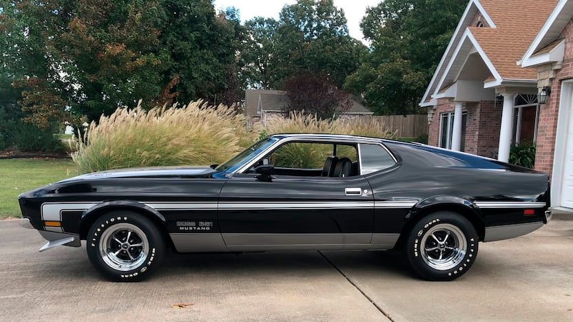 1971 Ford Mustang Boss 351, Black and White