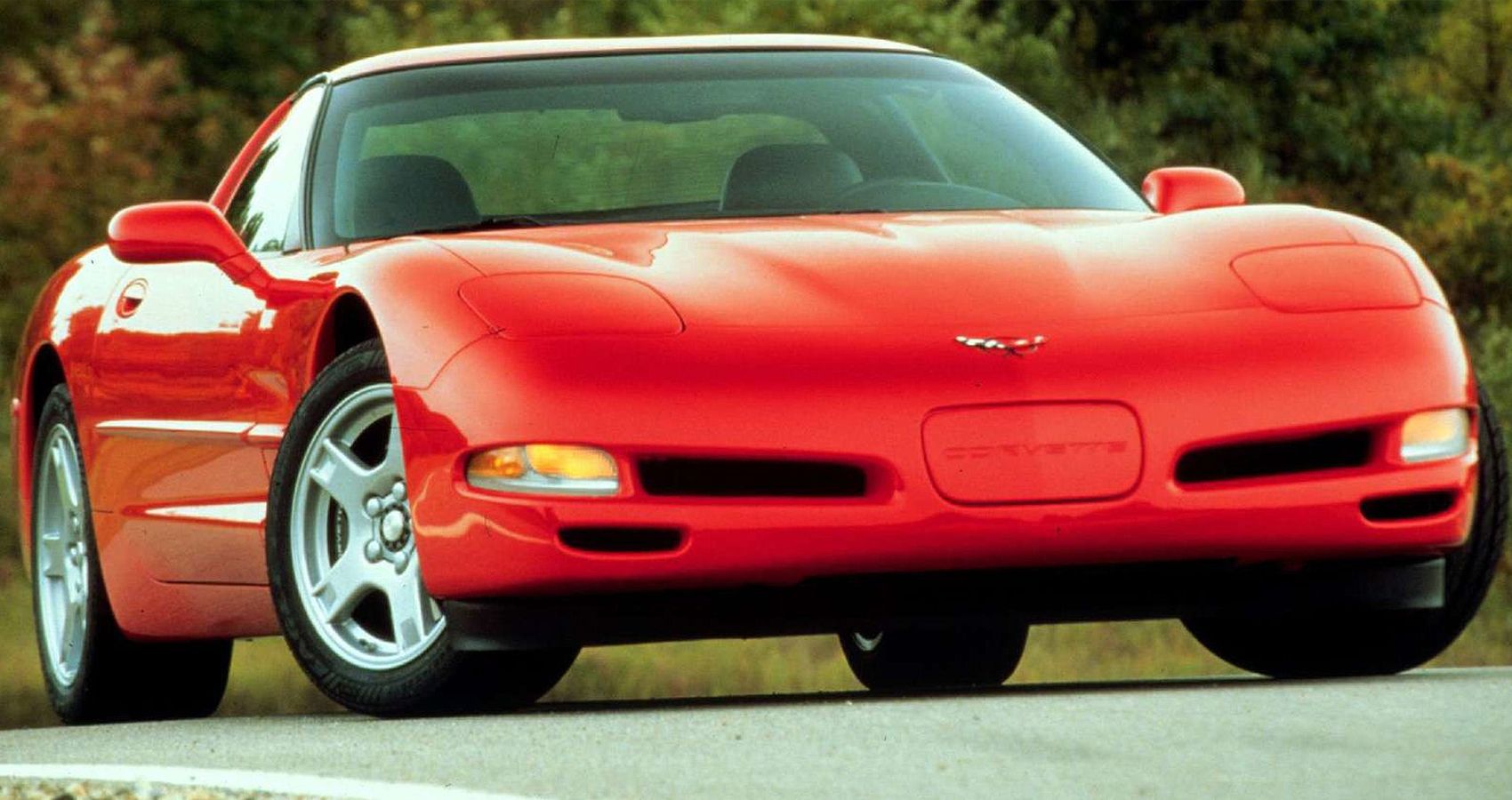 1997 Chevrolet Corvette in Red Front View