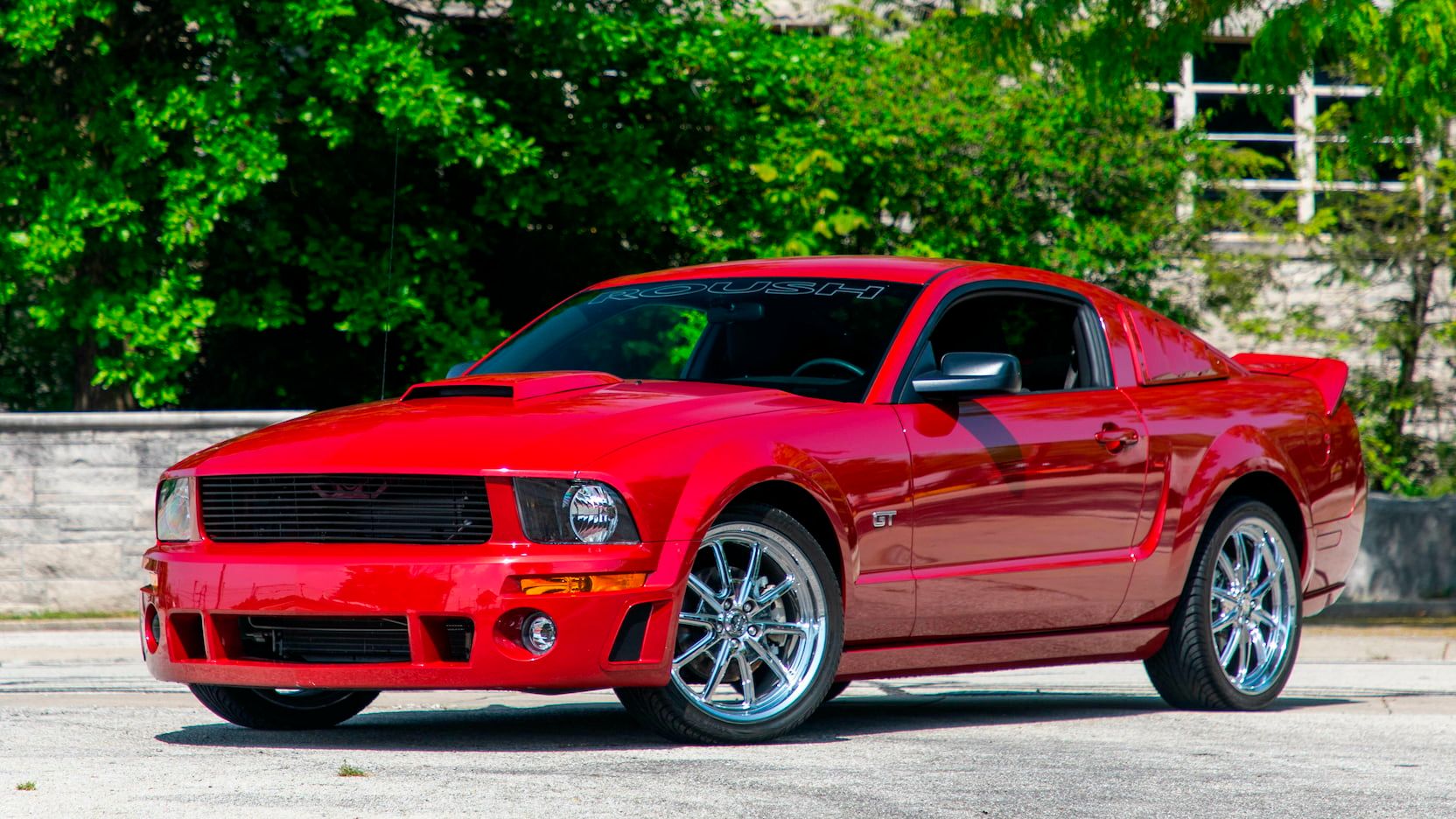 Ford Mustang from 2008, red