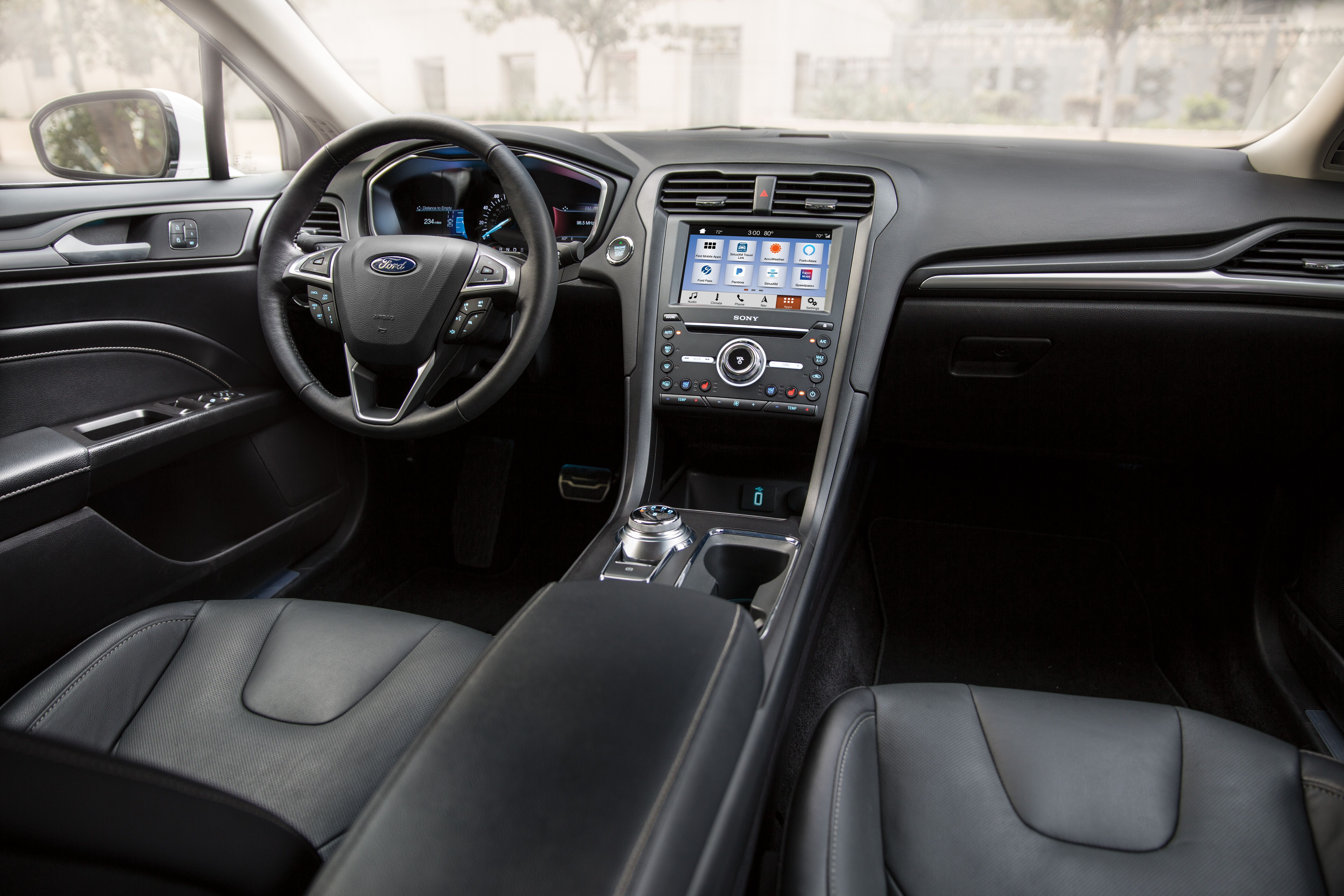 The interior of the 2020 Ford Fusion. 