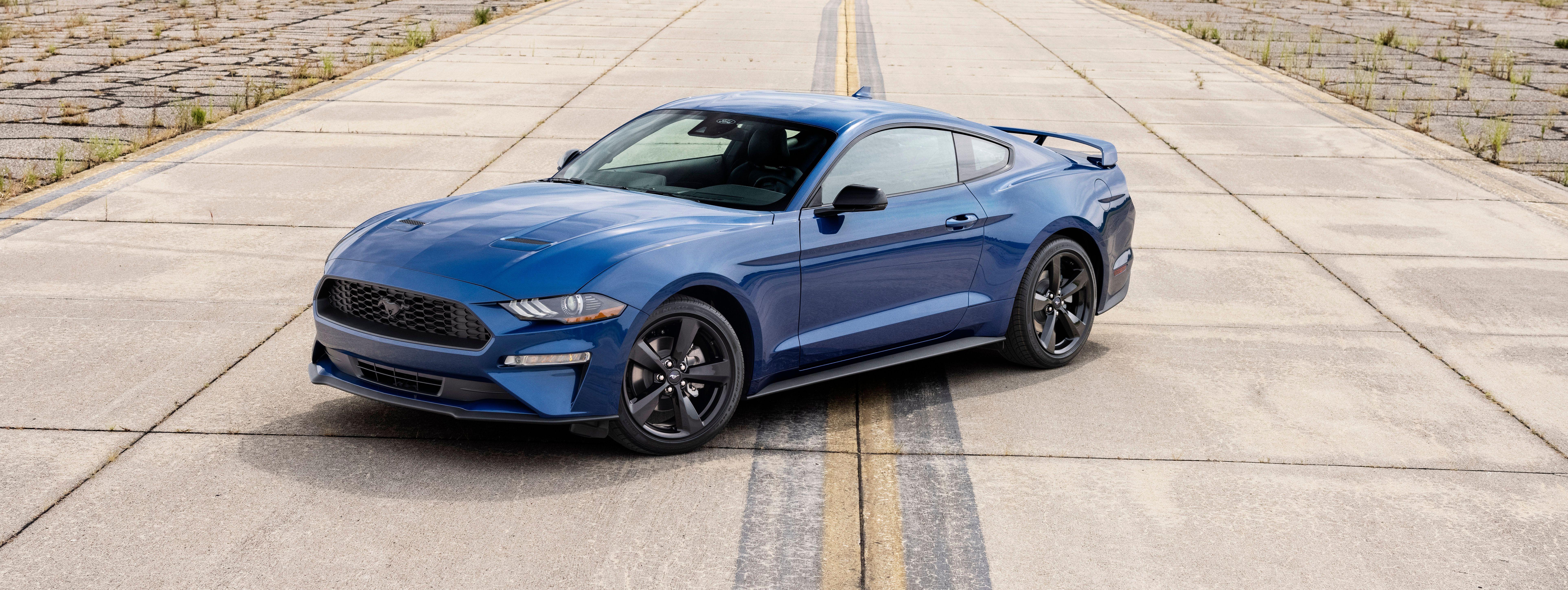 The 2022 Ford Mustang GT California Special Stealth Edition on display.