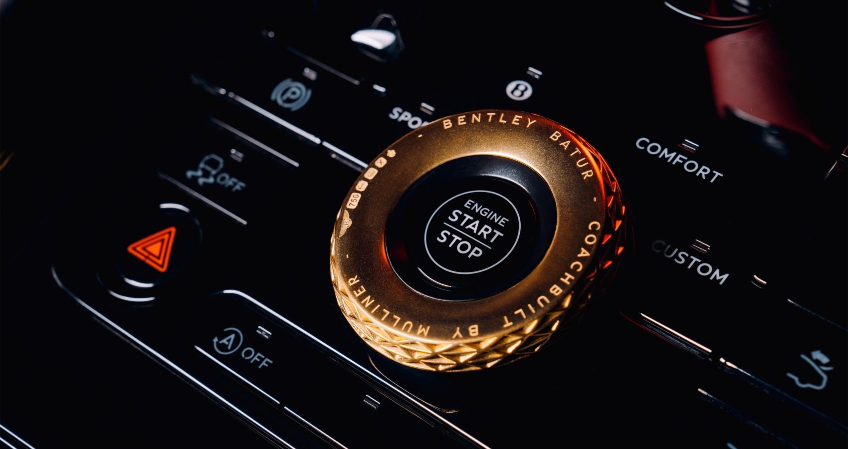 Drive dynamics control knob of the Bentley Mulliner Batur 