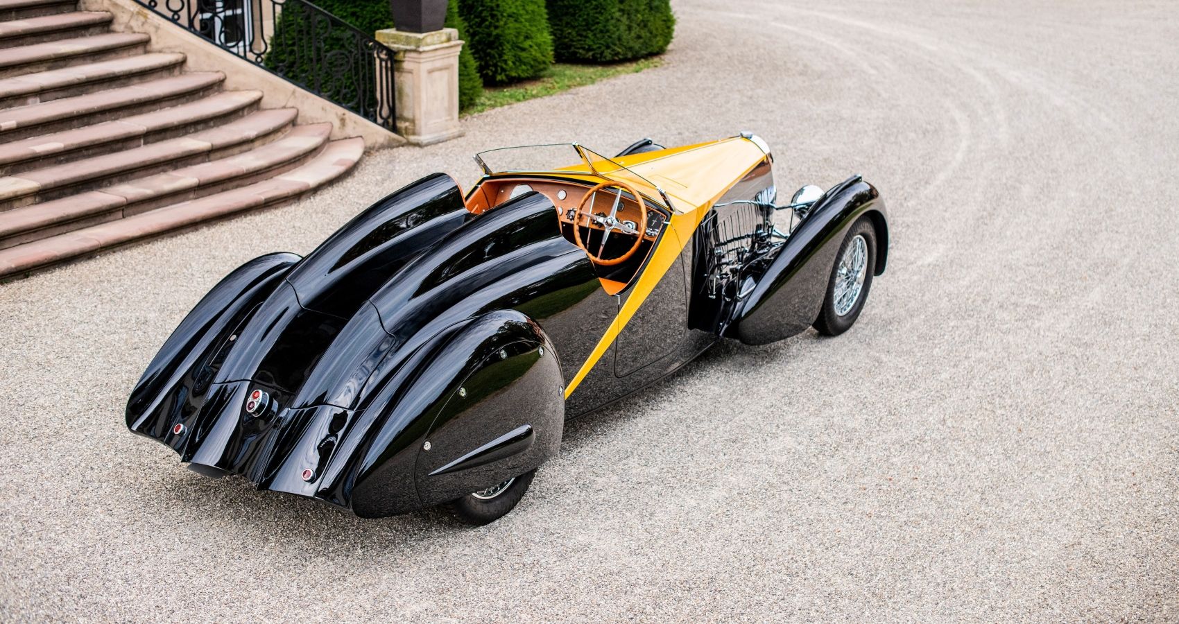 Bugatti Type 57 Roadster Grand Raid Usine rear three quarter