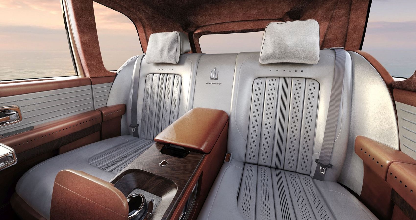 Rear seats of Rolls Royce Cullinan Yachting Edition by Carlex Design