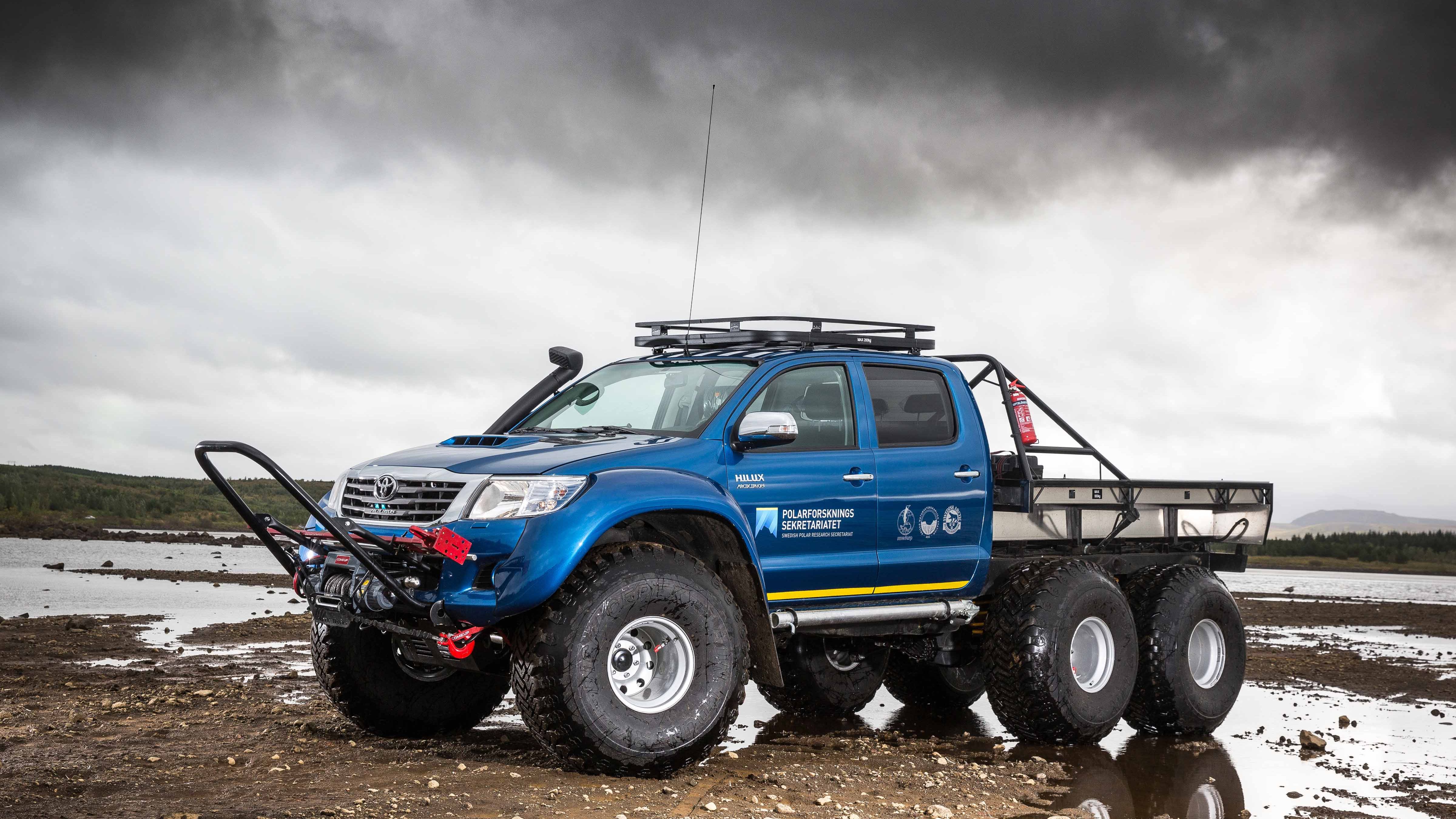 Blue Toyota Hilux by Arctic Trucks