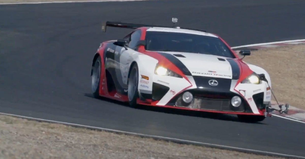Akio Toyoda test driving the LFA at the Nurburgring