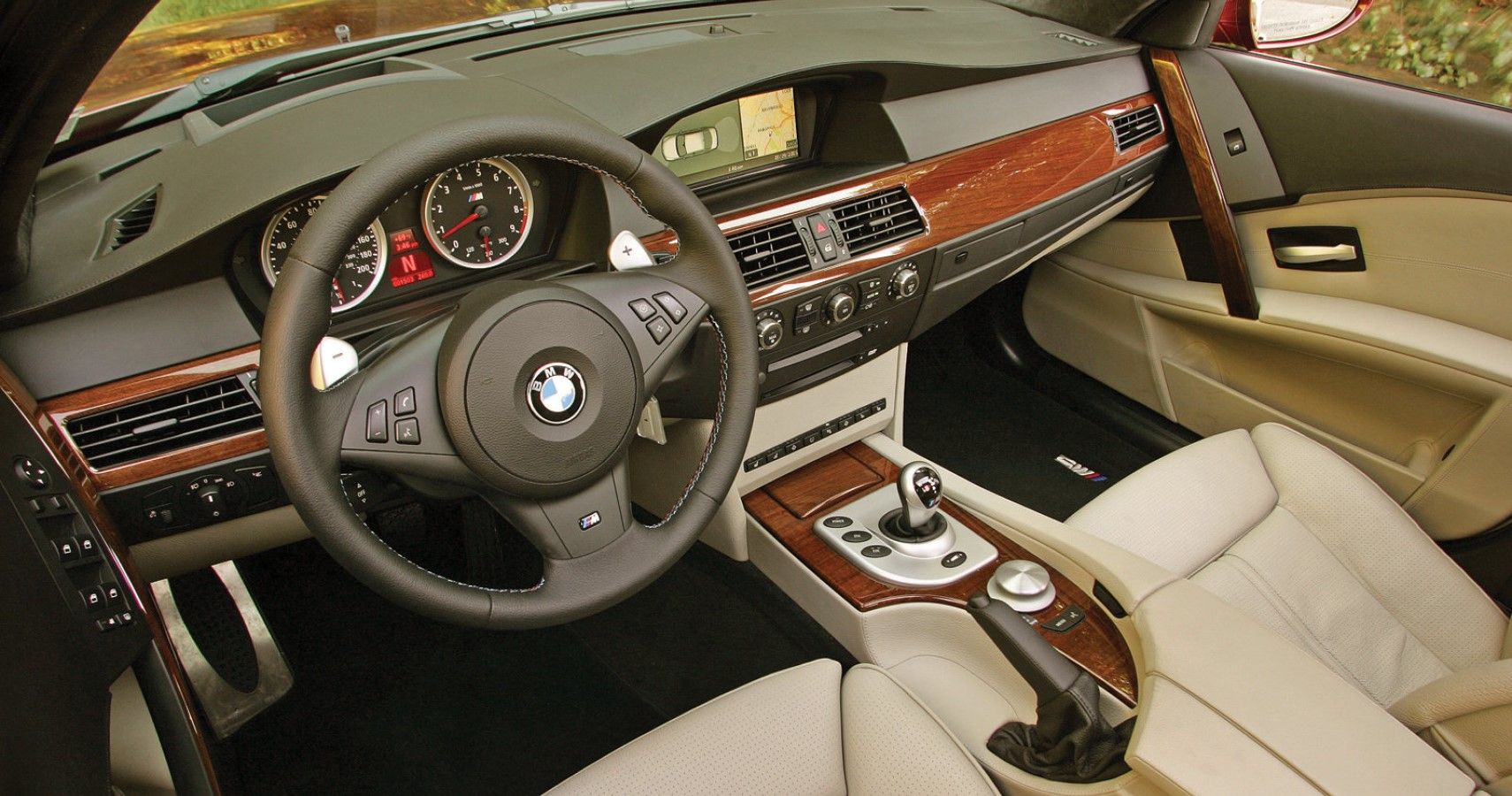 Vista interior del BMW E60 M5