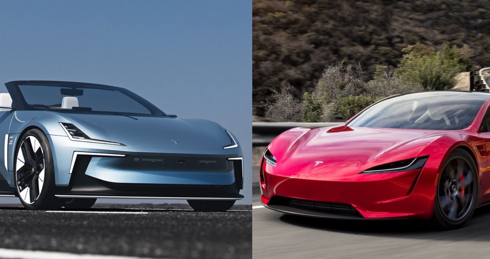 The upcoming Polestar 6 Vs Tesla Roadster