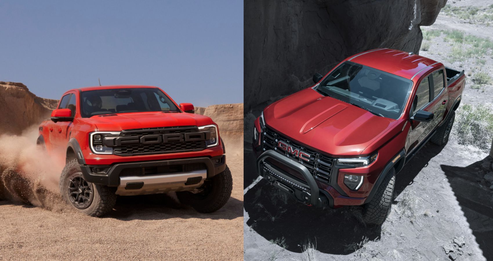 The 2023 GMC Canyon AT4X Takes On The Ford Ranger Raptor