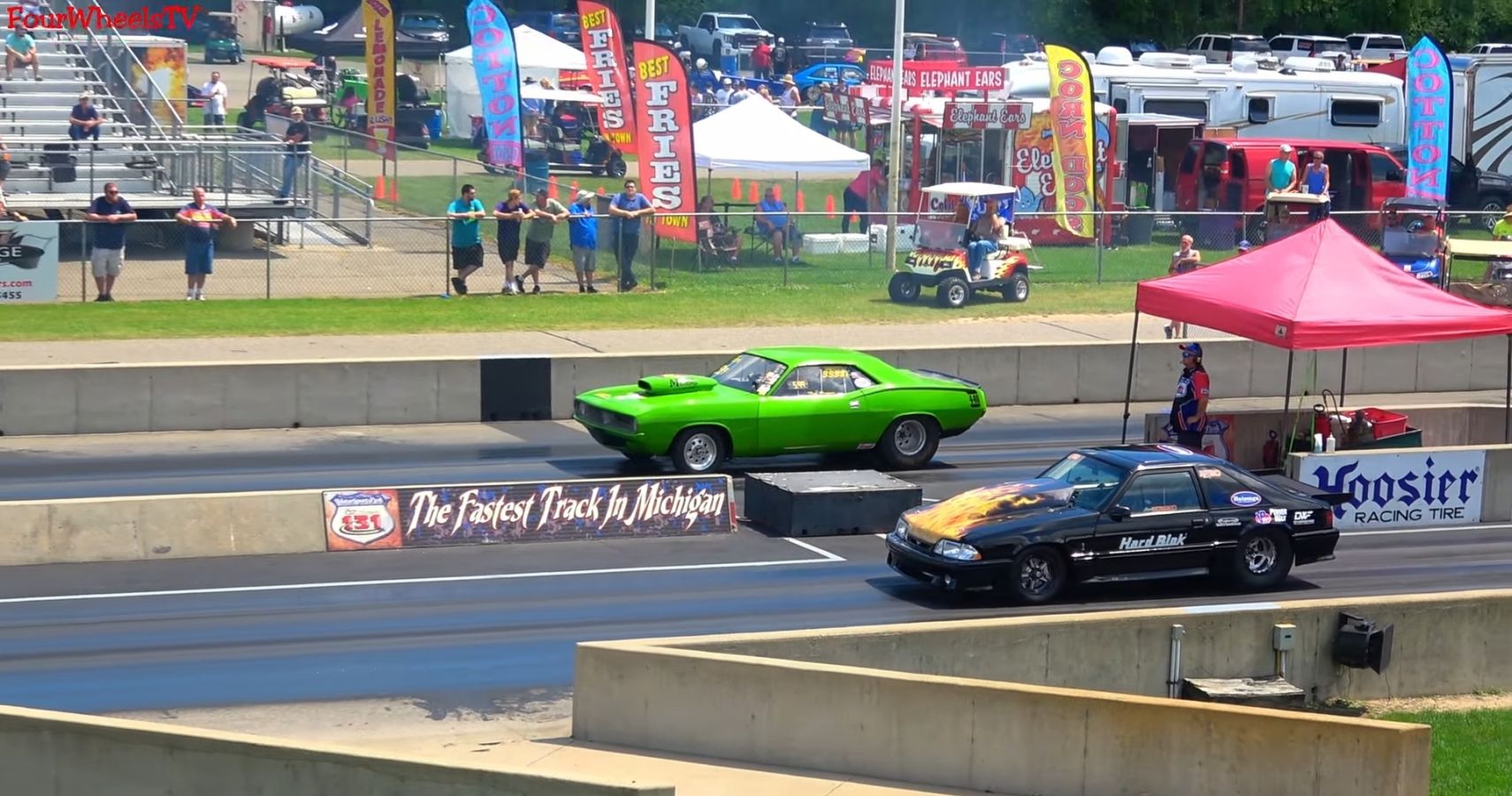 Drag Racing Action Plymouth Versus Mustang