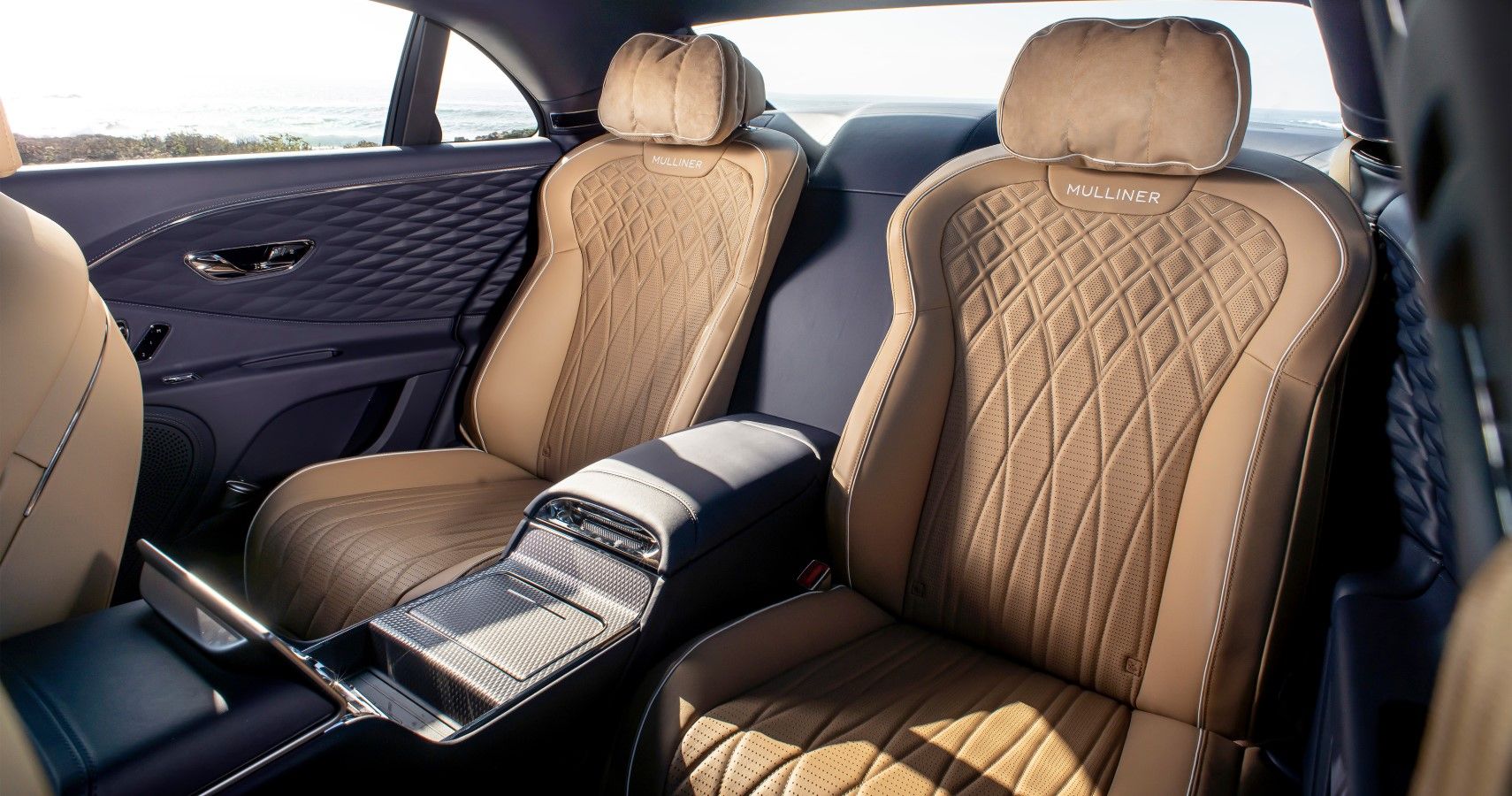 2023 Bentley Flying Spur Mulliner Blackline luxurious second-row seats