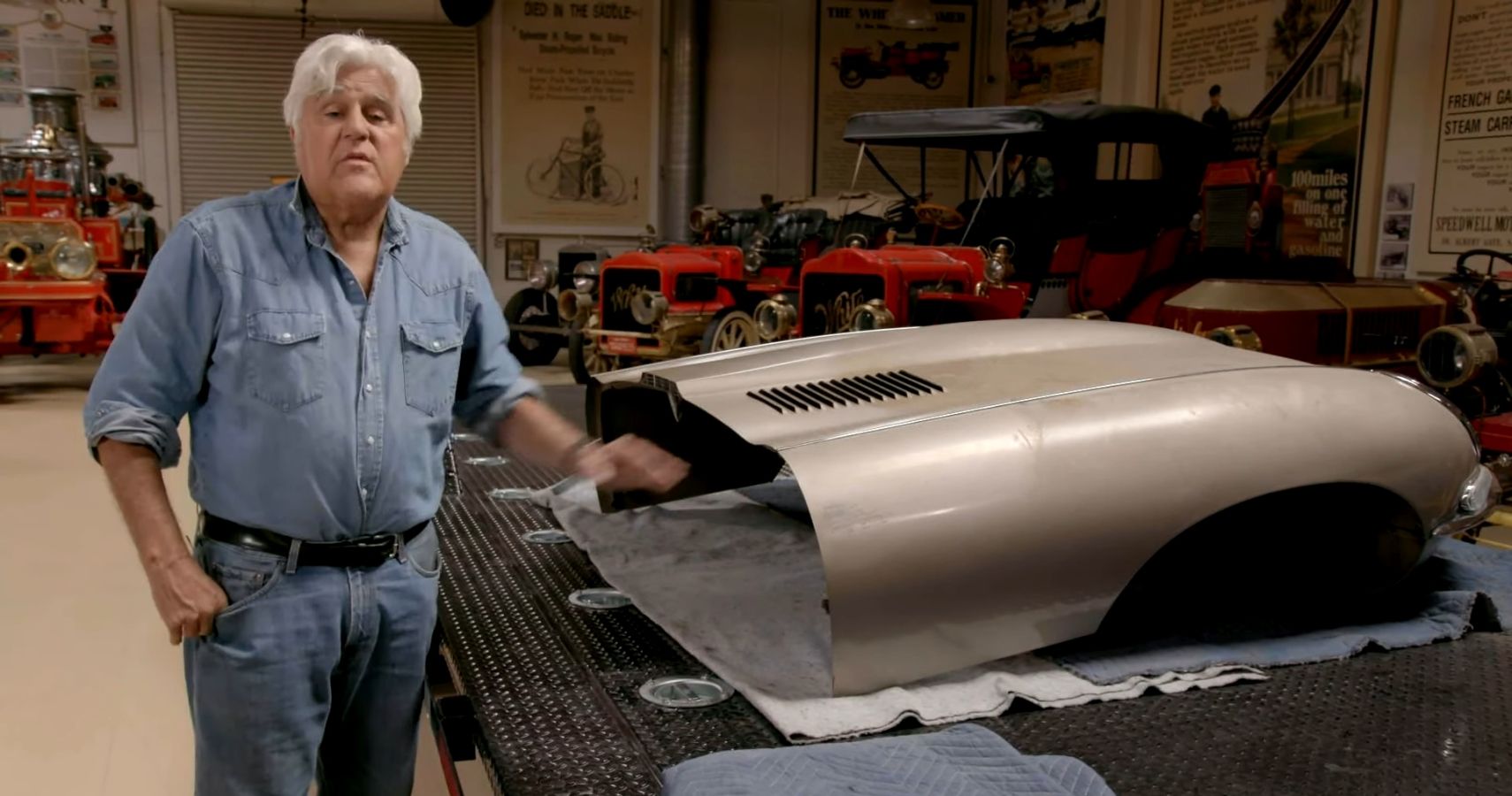 Jay Leno Burned By 115-Year-Old Steam Engine Car Fire