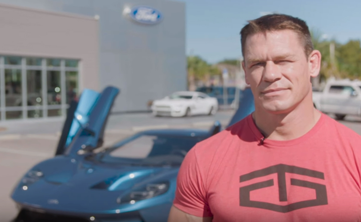 John Cena with his Ford GT