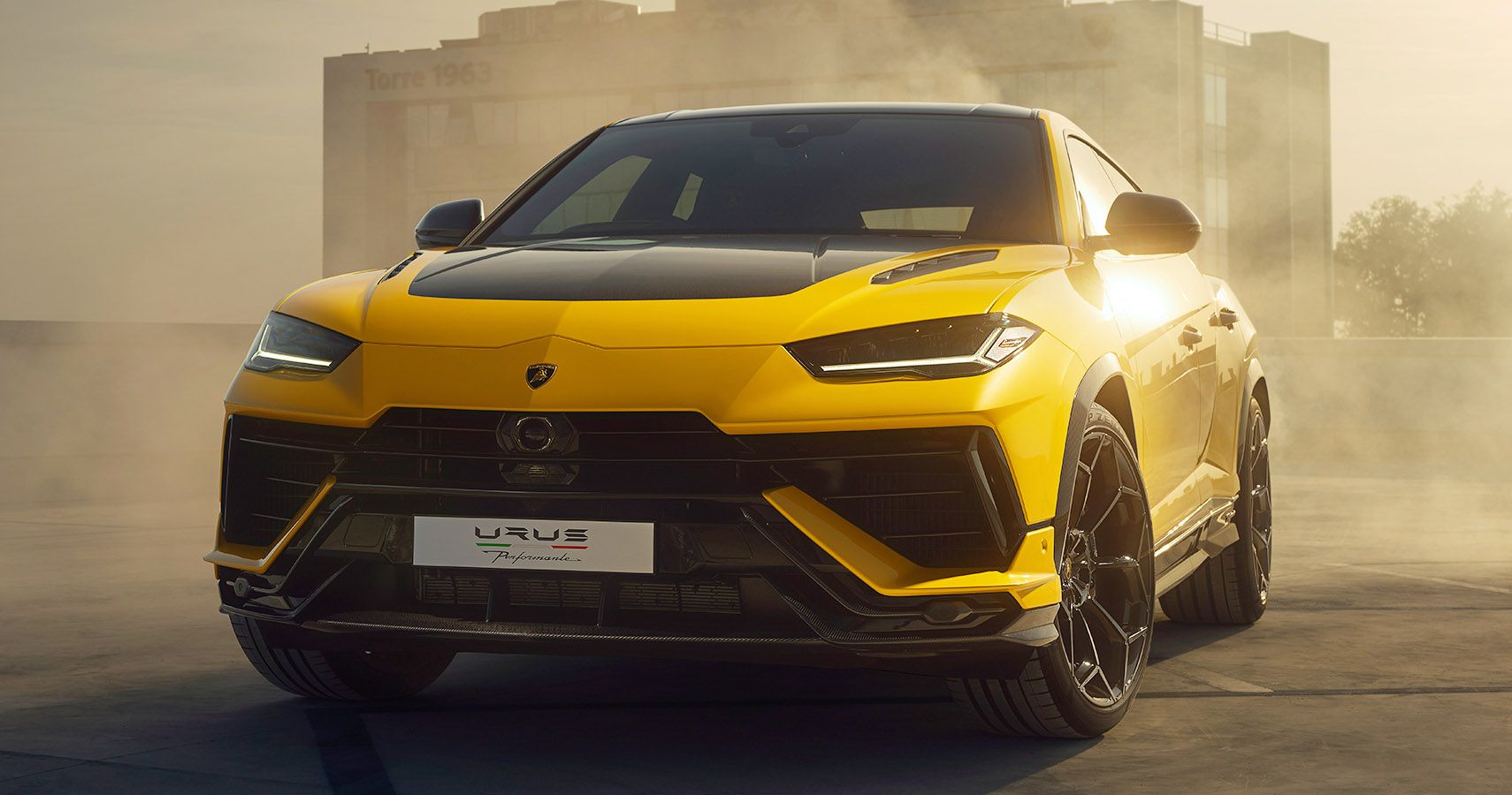 yellow Lamborghini Urus Performante Super SUV