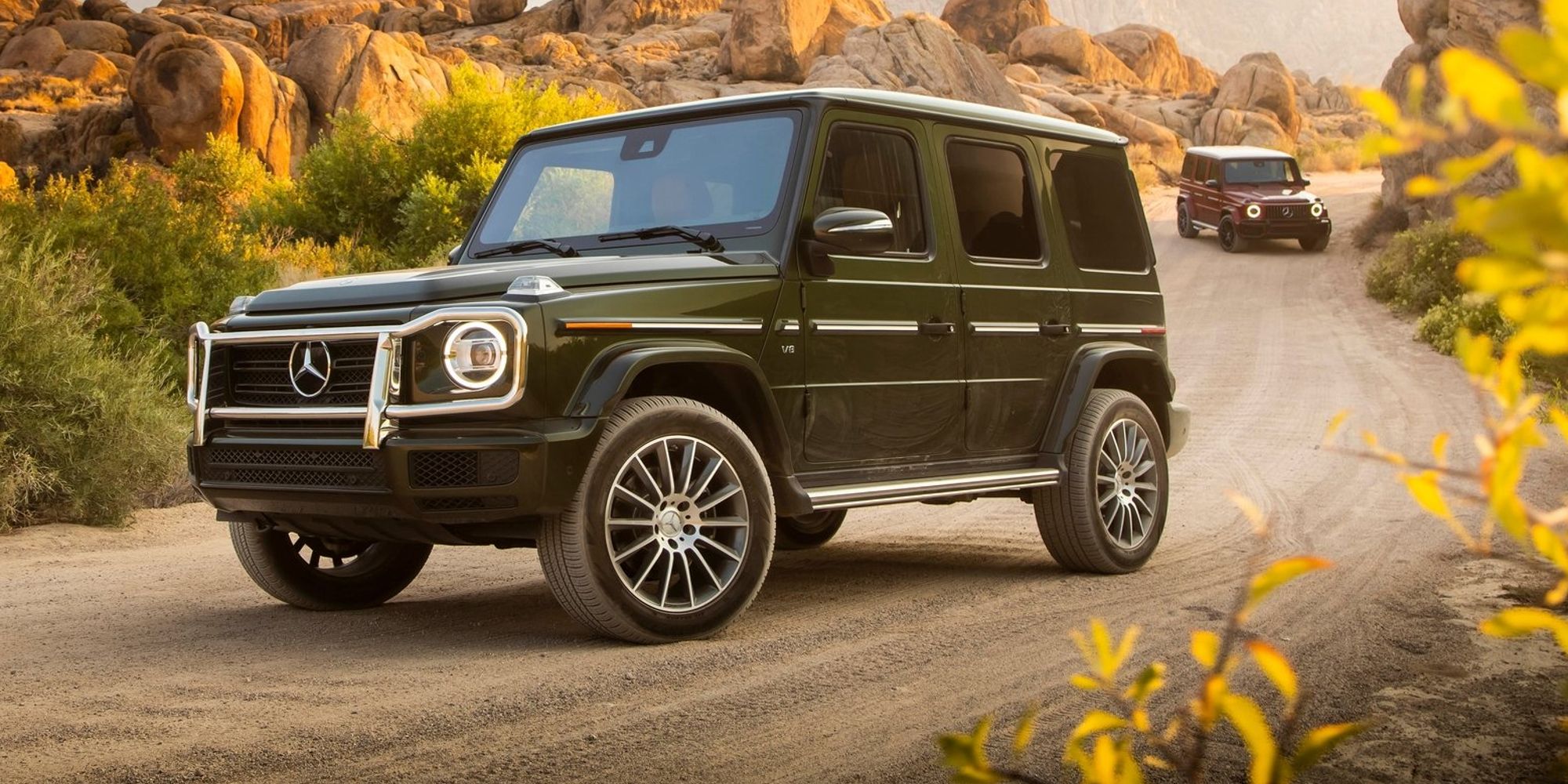 Mercedes G-Wagon Green Front Quarter