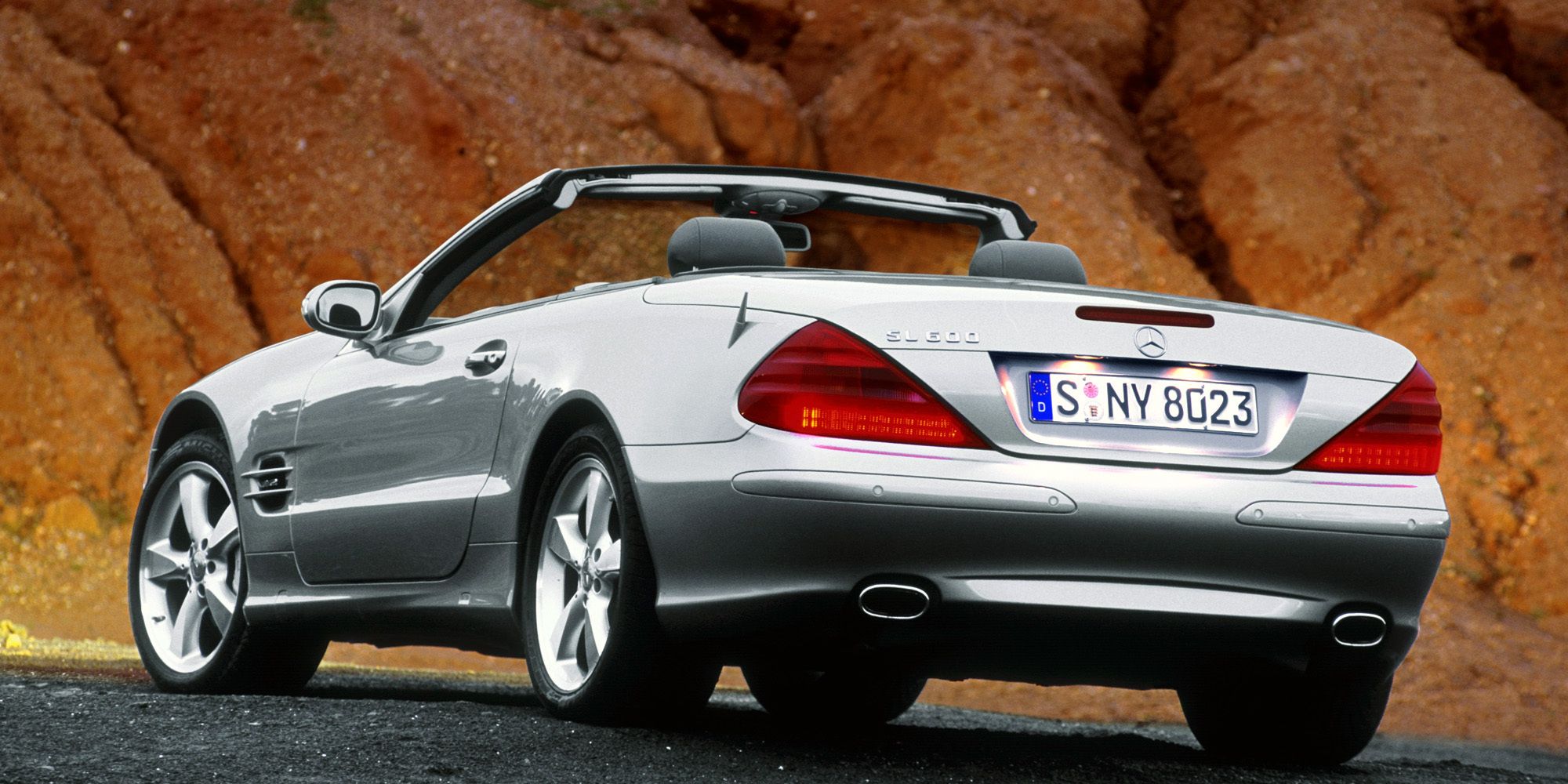 Mercedes SL Class Rear Silver