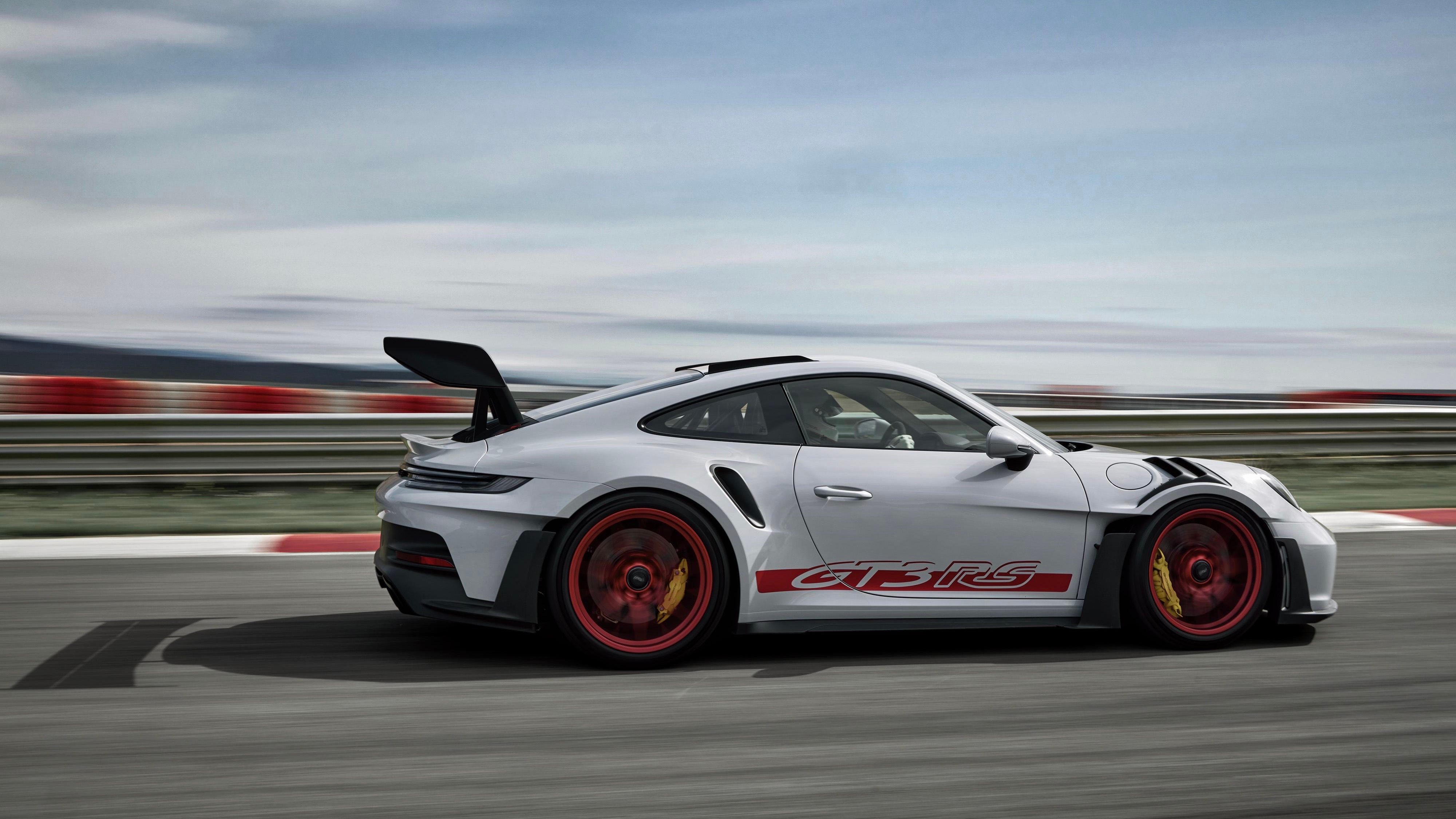 Porsche 911 GT3 RS Side View On Track
