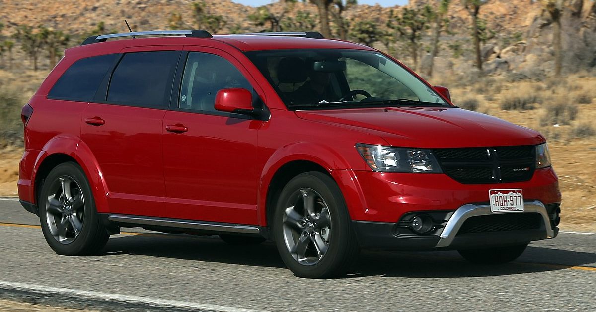 Red 2017 Dodge Journey 