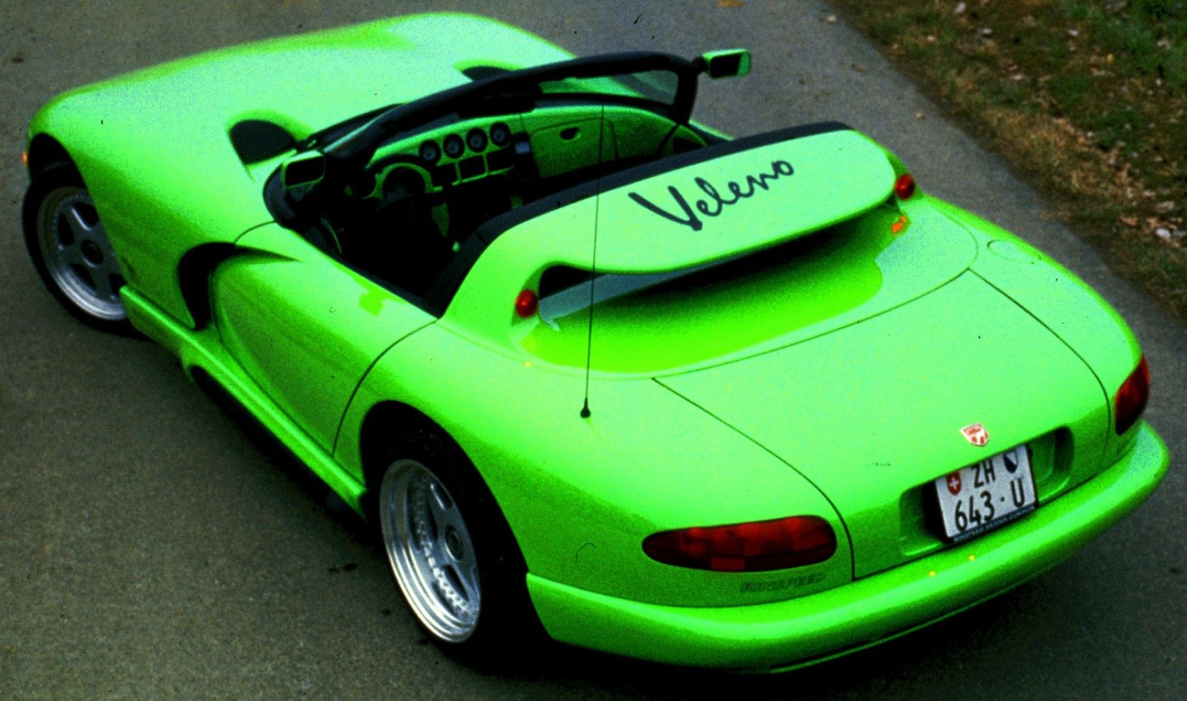1993 Rinspeed Veleno Concept rear third quarter ariel view