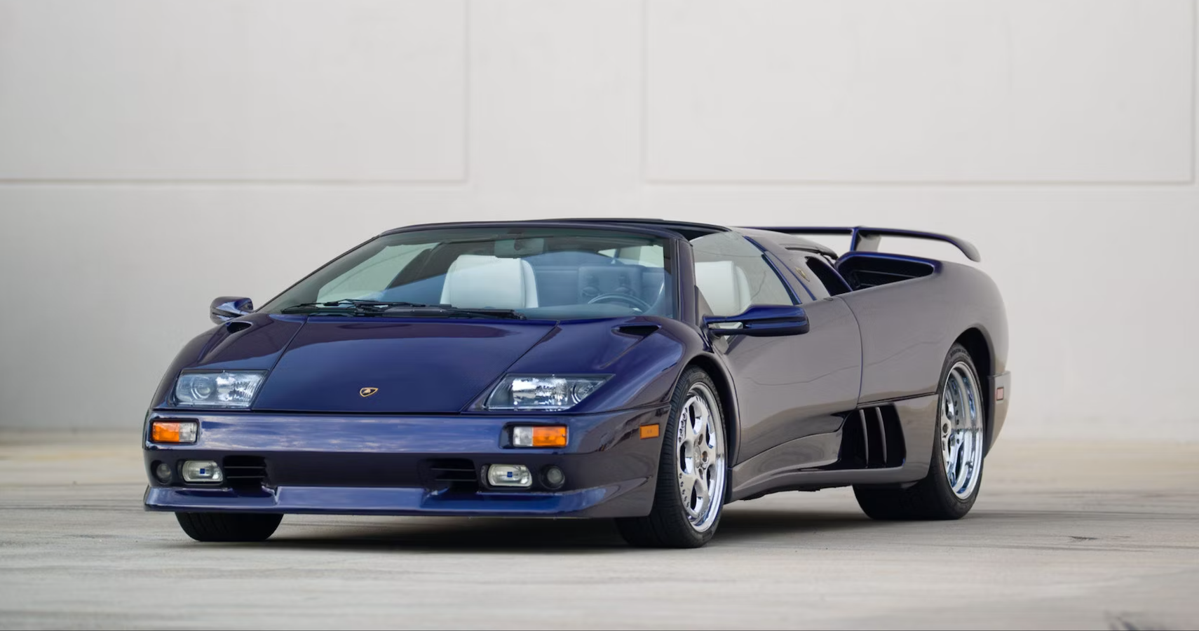 Blue 1999 Lamborghini Diablo VT Roadster 