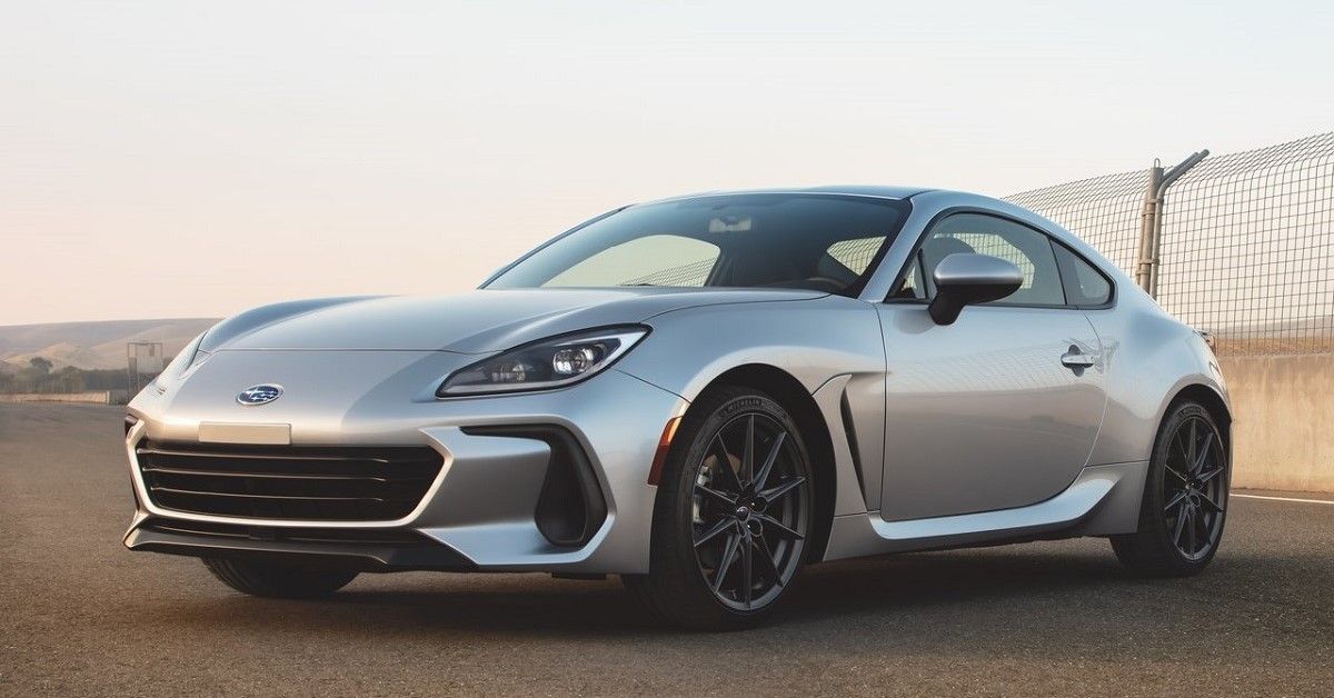 Subaru BRZ, silver, front quarter view