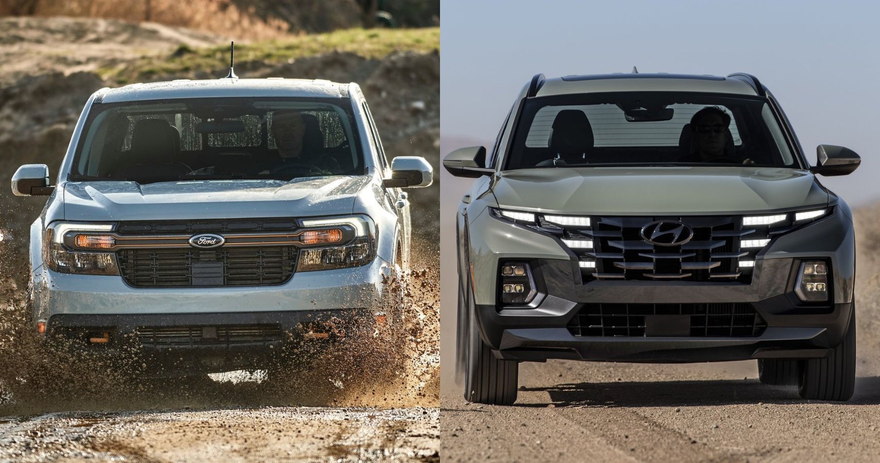 2023 Ford Maverick Tremor vs Hyundai Santa Cruz comparison view