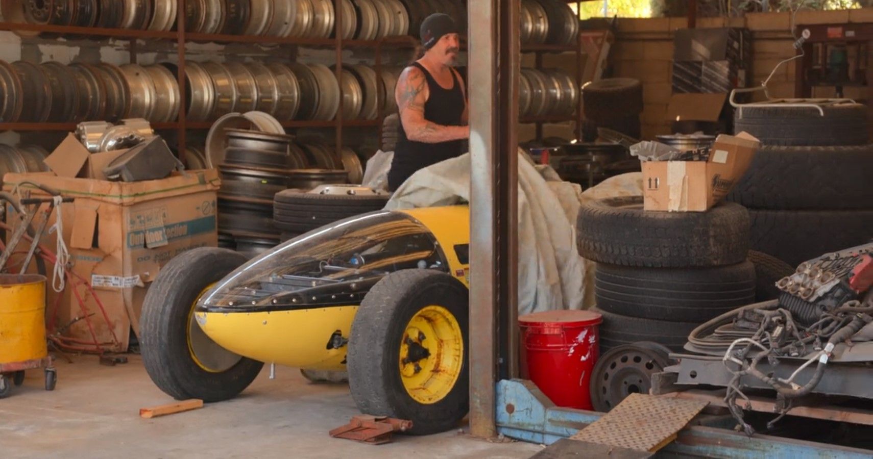 Gotham Garage Straps Massive Flame Throwing Rocket On A LandSpeed