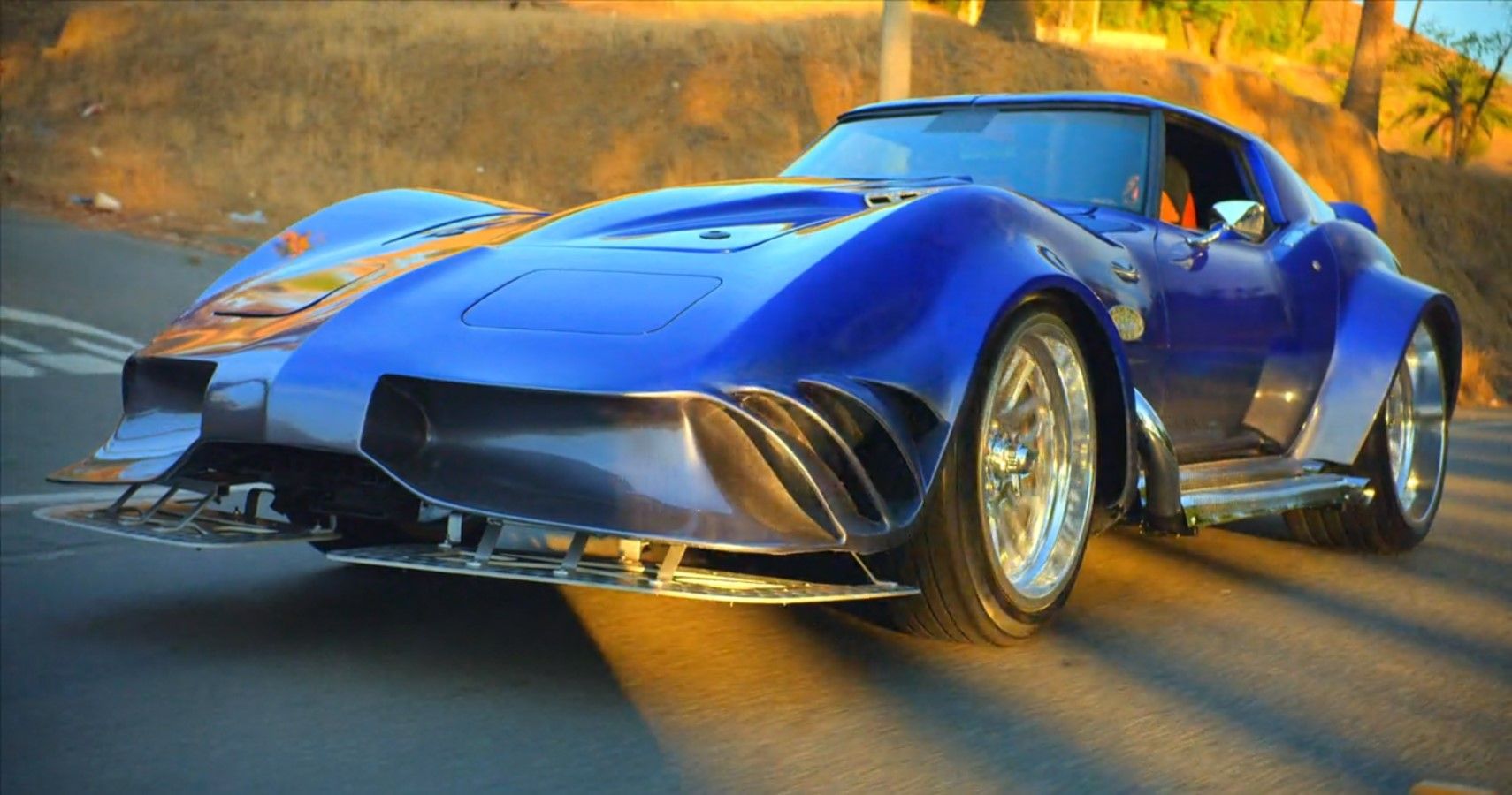 Gotham Garage Chevy Corvette Mako Shark 2 Build front third quarter rolling view