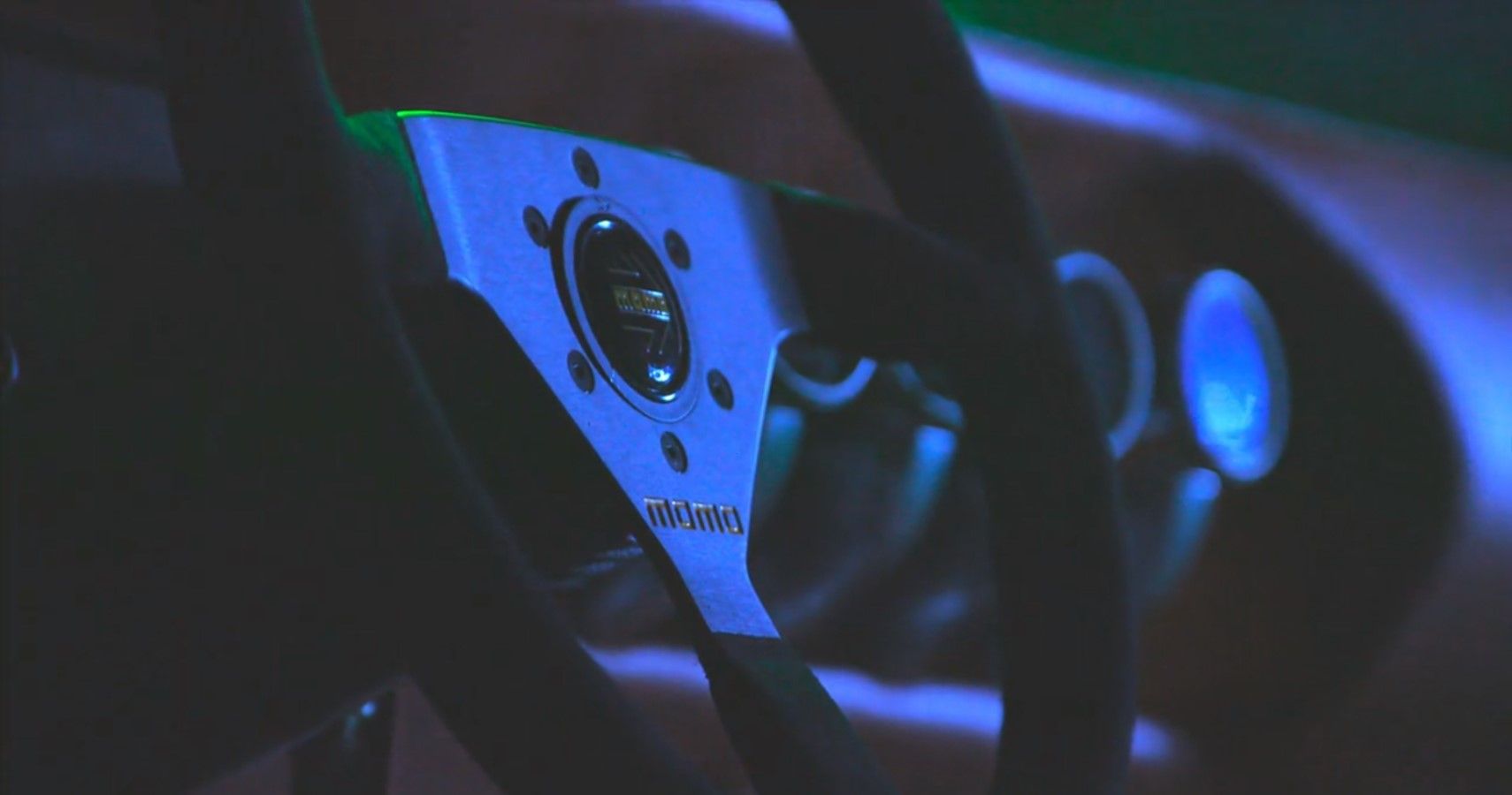 Gotham Garage Chevy Corvette Mako Shark 2 Build Momo steering wheel close-up view