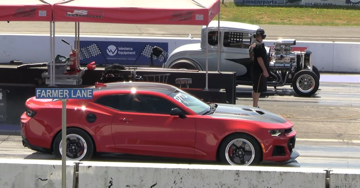 Built Vs Bought FireSpitting Volkswagen Golf Goes Up Against A Dodge Challenger Hellcat