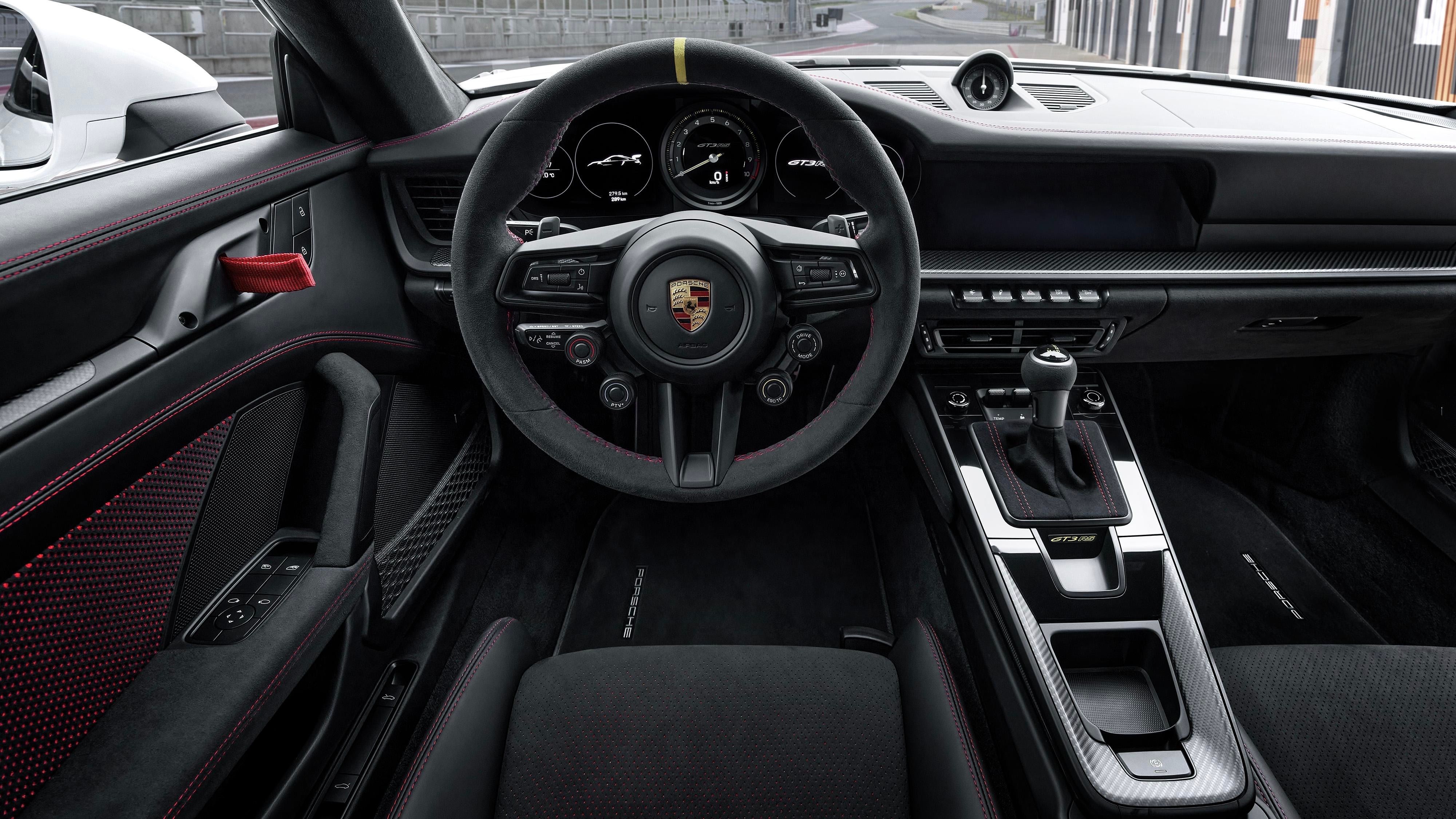 The interior of the Porsche 911 GT3 RS.