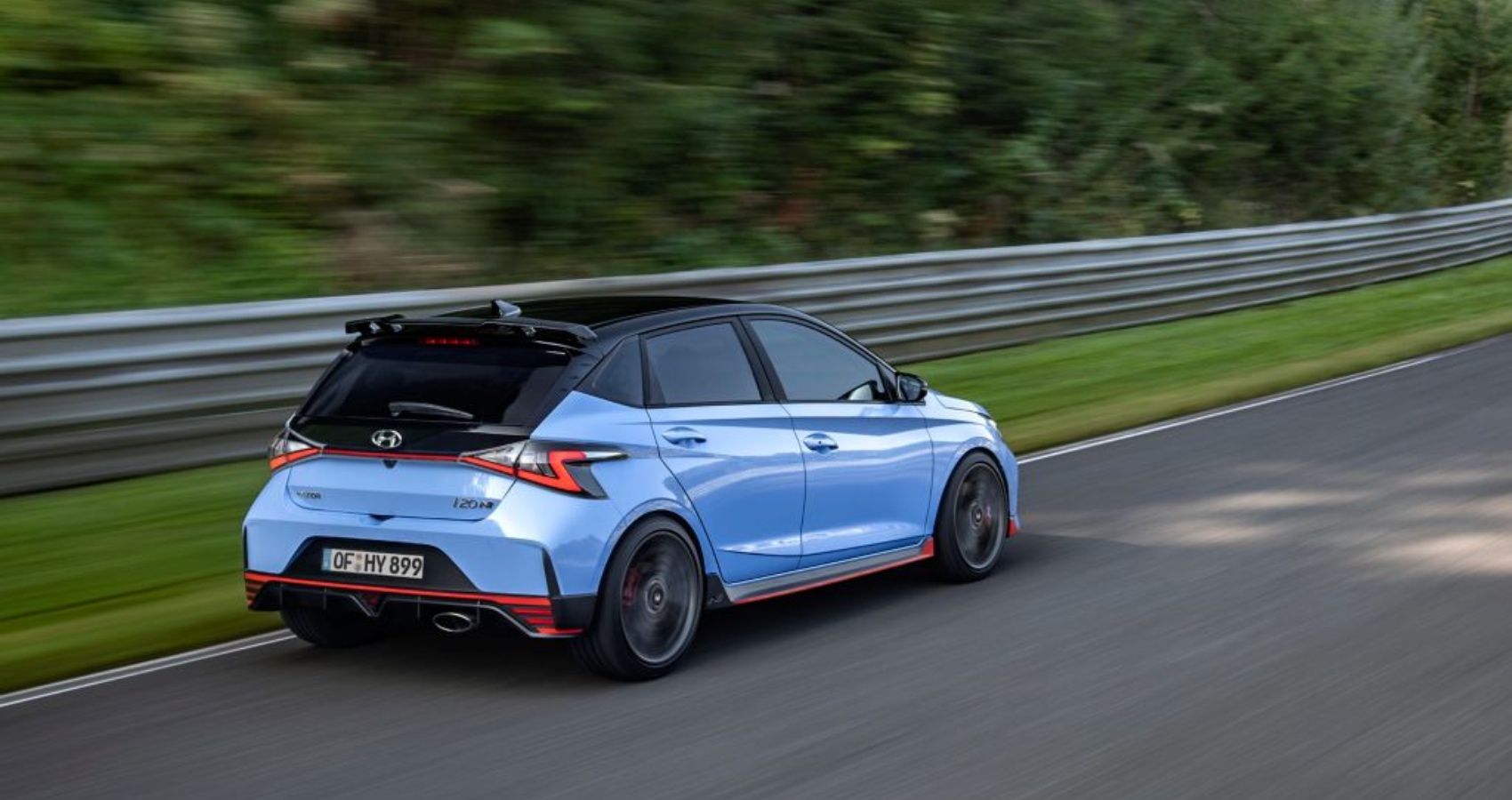 2022 hyundai-all-new-i20-N Rear View in motion