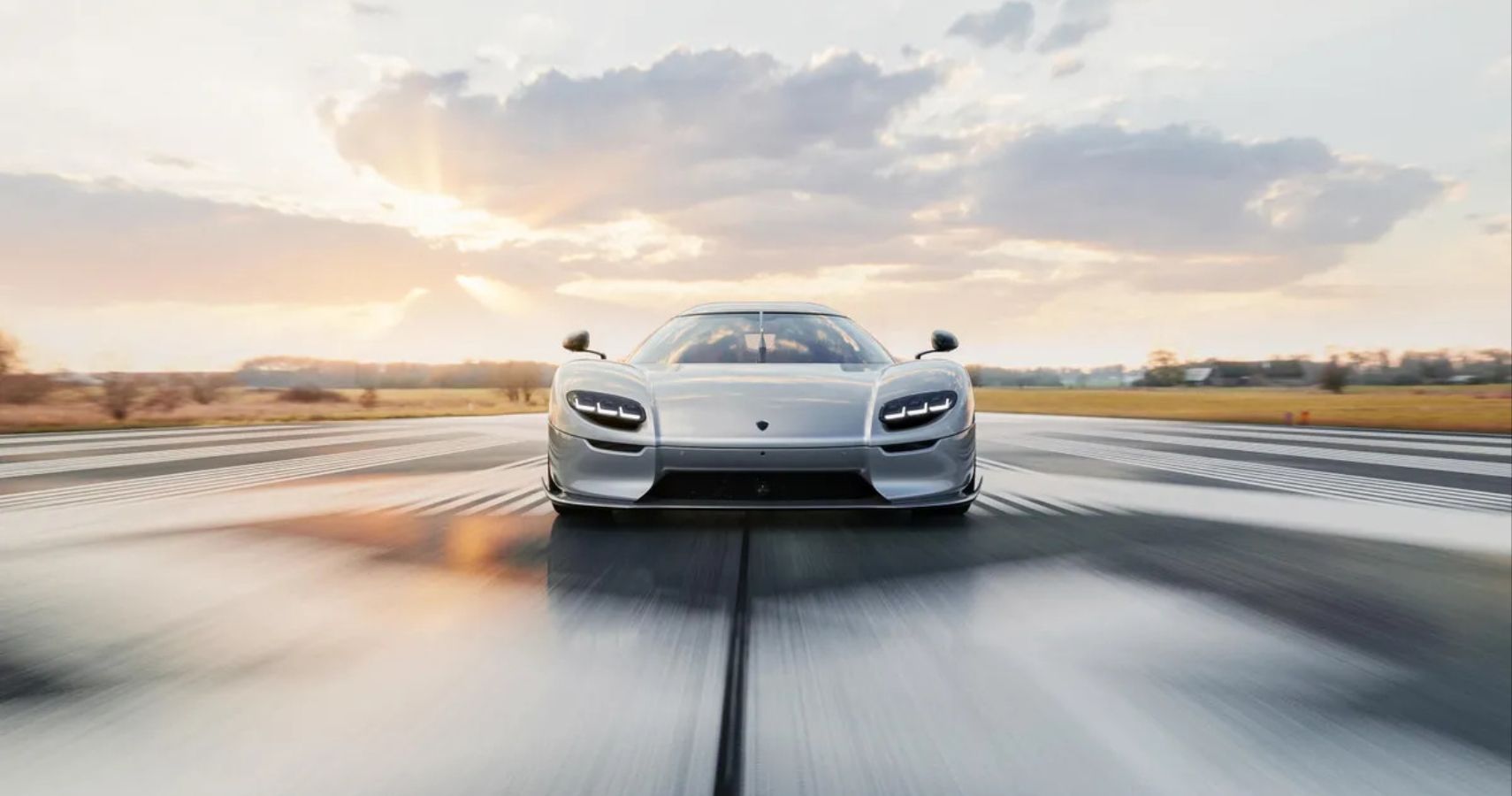 Koenigsegg CC850 Hypercar Head On View On Track