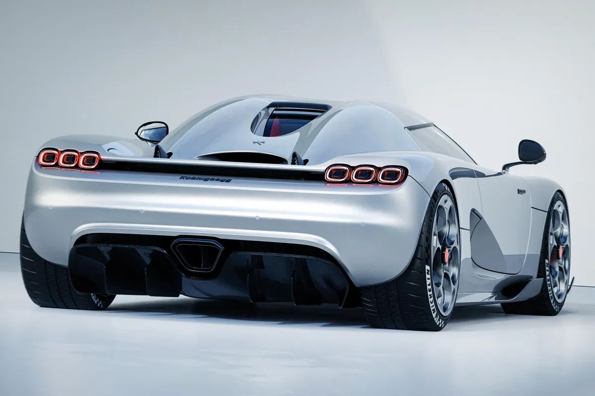 Koenigsegg CC850 Hypercar Rear View Close Up