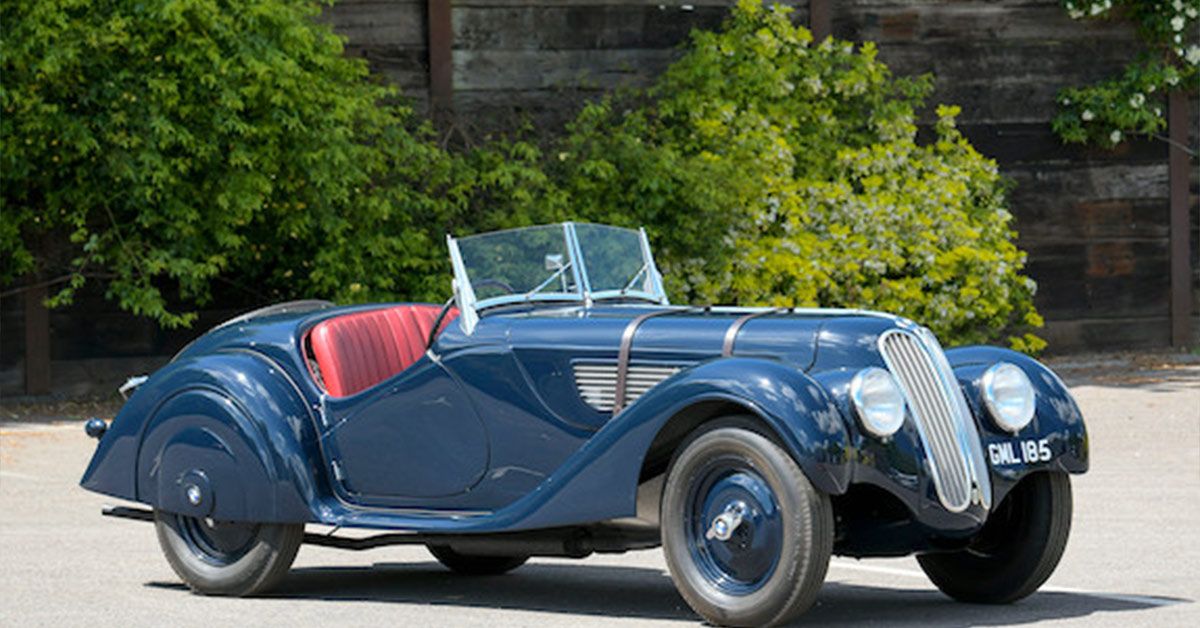 1937-Frazer-Nash-BMW-328-Sports-Roadster-(Blue)---Front-Left