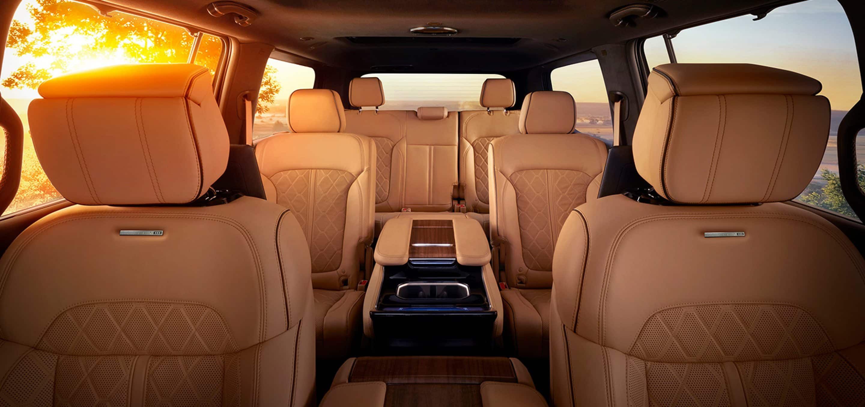 The seating in the 2022 Jeep Grand Wagoneer.