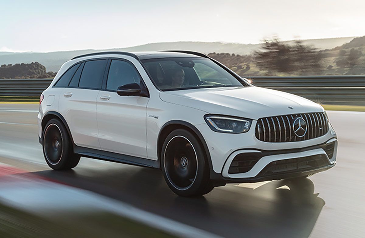 2022-Mercedes-AMG-GLC-63S-4Matic+-Coupe-(White)---Front-Left