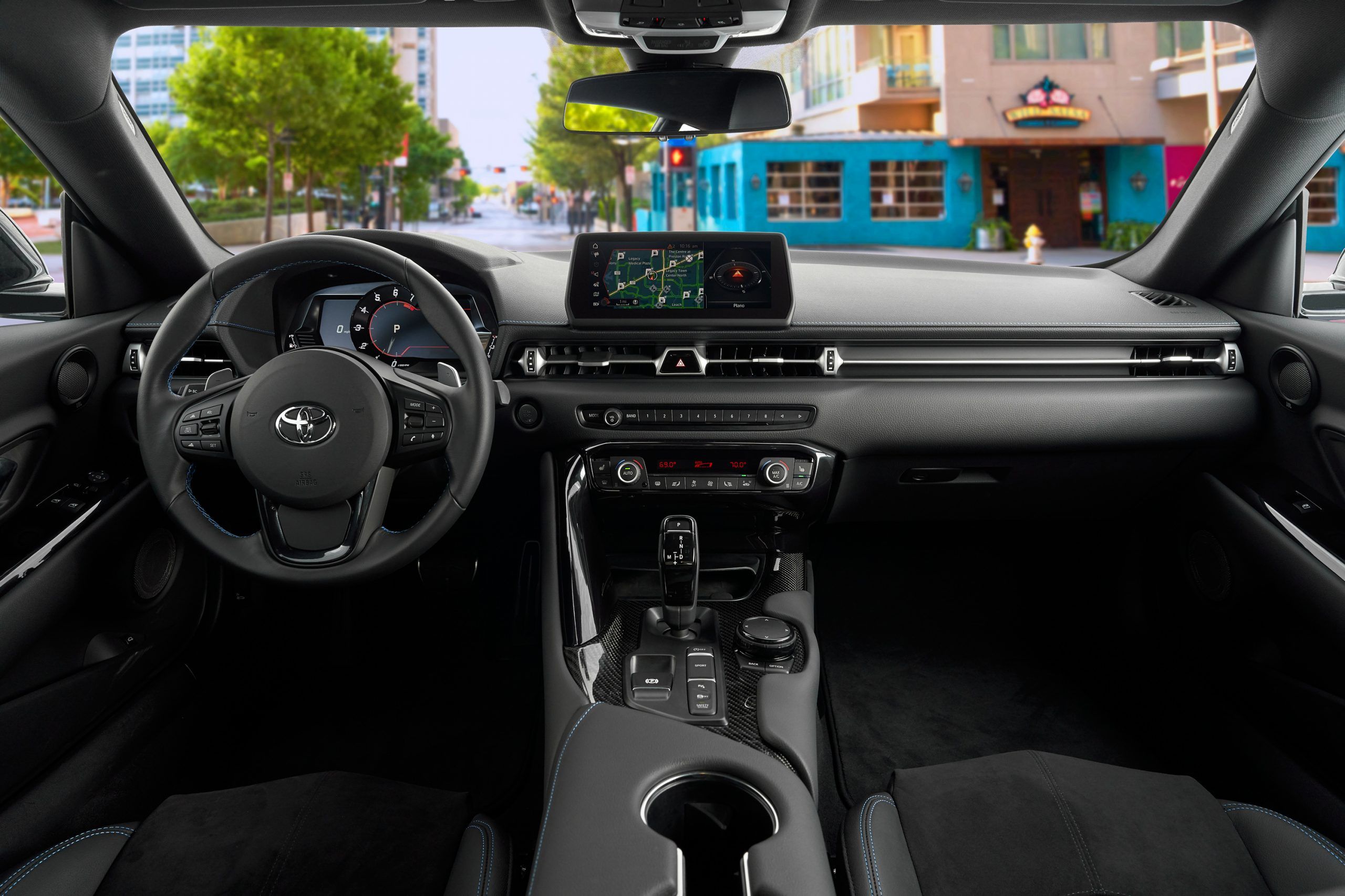 The interior of the 2022 Toyota GR Supra. 