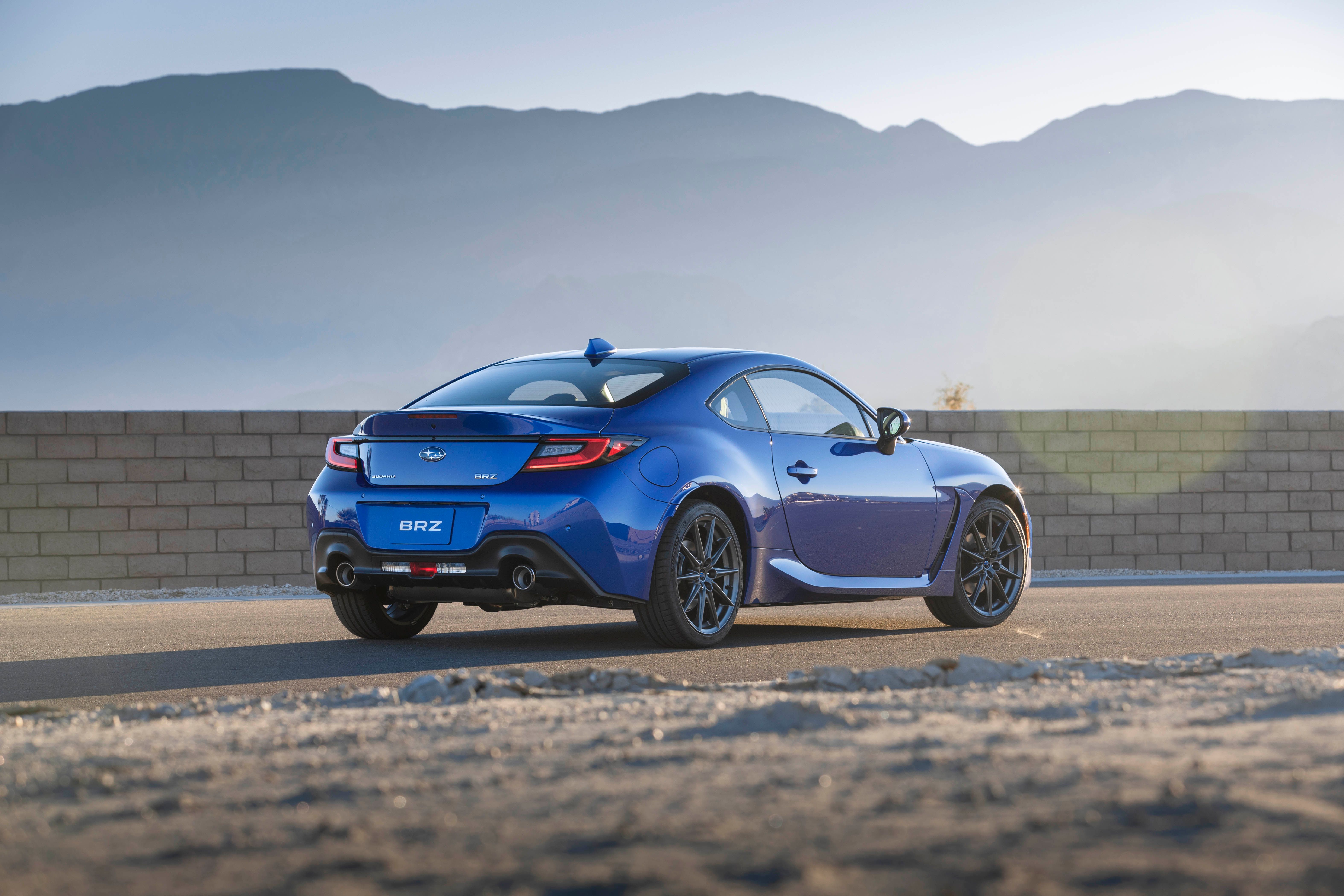 The rear end of the 2022 Subaru BRZ. 