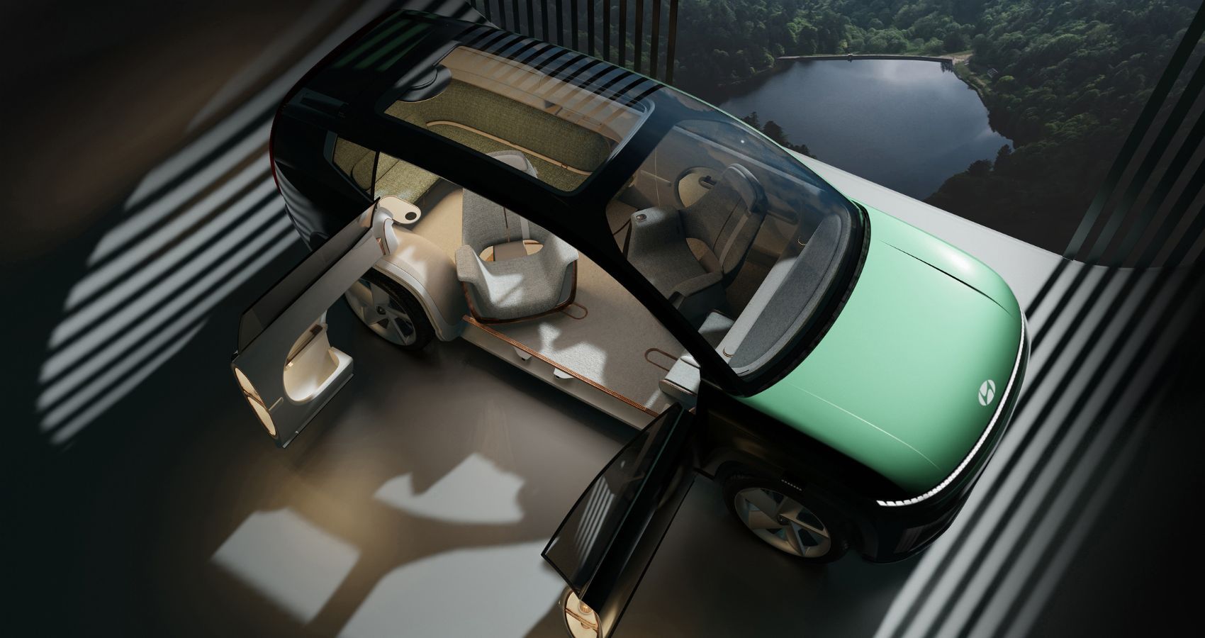 2024 Hyundai Ioniq 7 Top and Inside View via Hyundai 