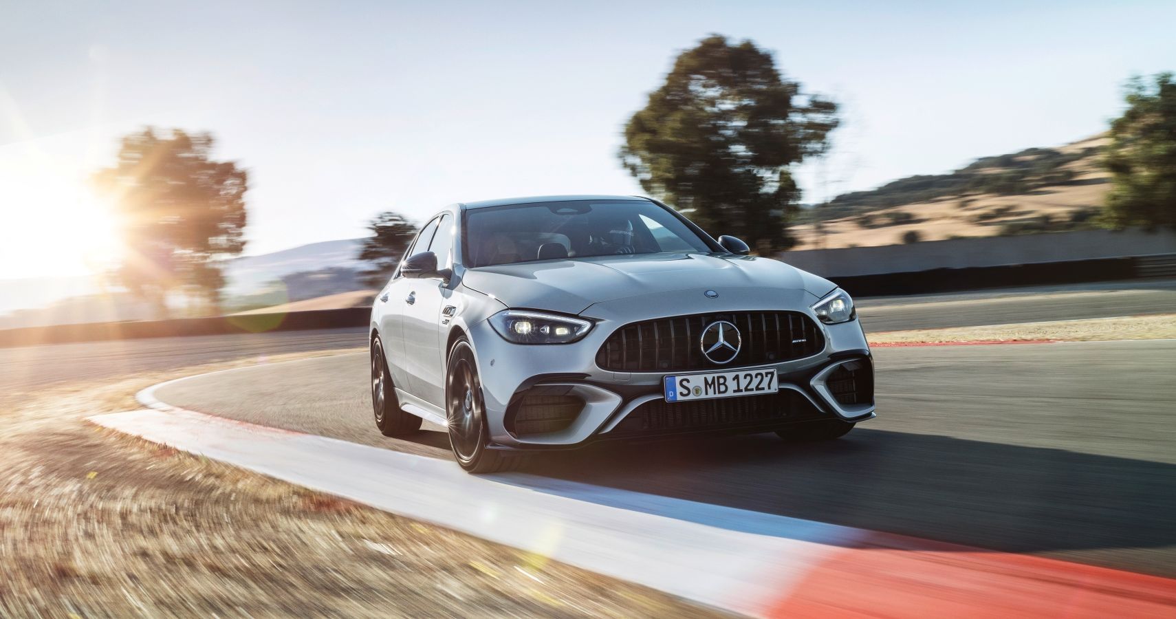 Mercedes-AMG C 63 S Hybrid Front View On Track