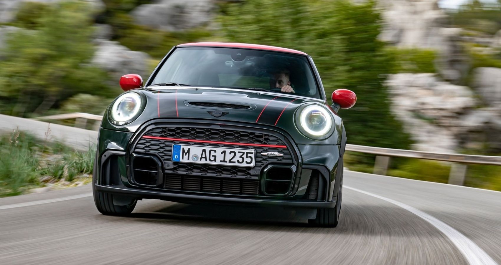 Front look of the 2022 Mini Cooper JCW 