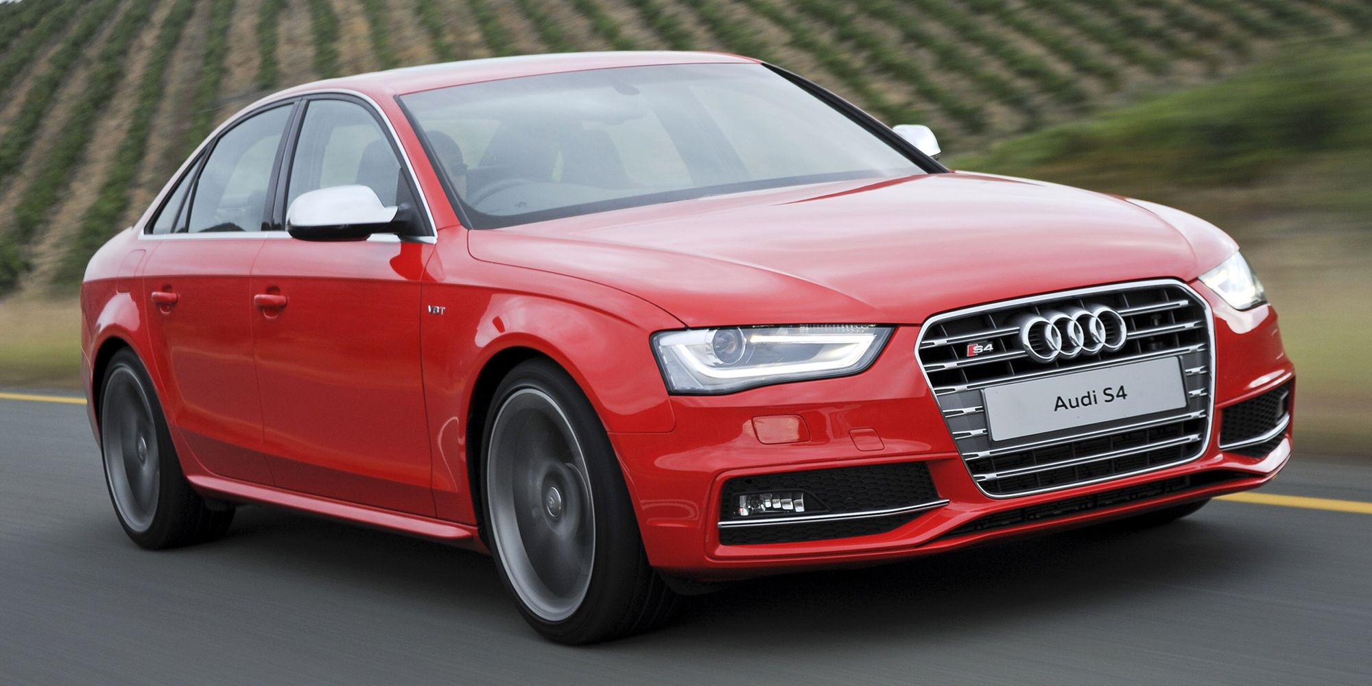 Audi S4 Front Quarter Red Driving