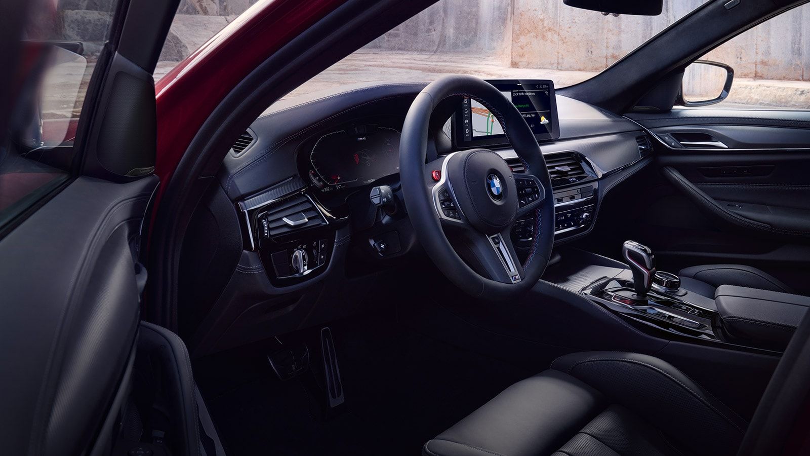 The cabin of the BMW M5 Competition. 