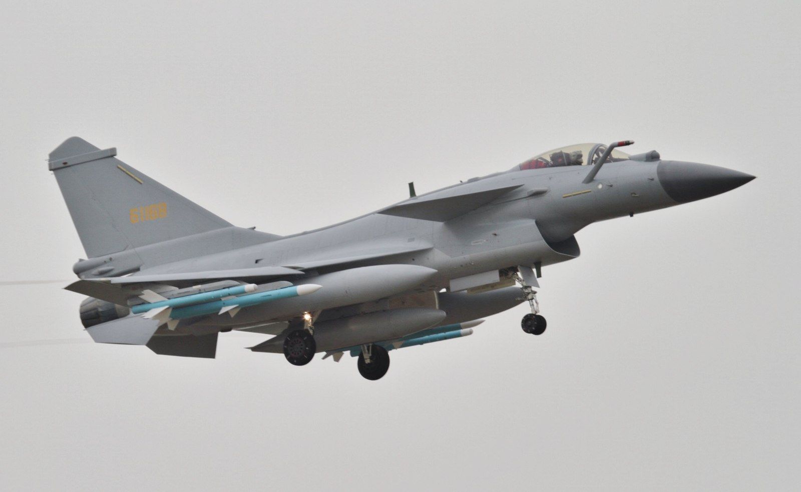 J-10 Fighter Jet Flying