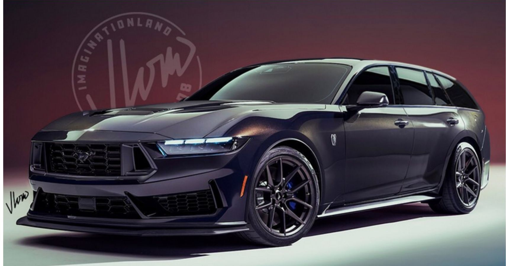 2024 Ford Mustang Dark Horse Wagon Render