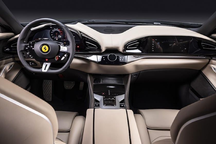 Gray Ferrari Purosangue Dashboard View