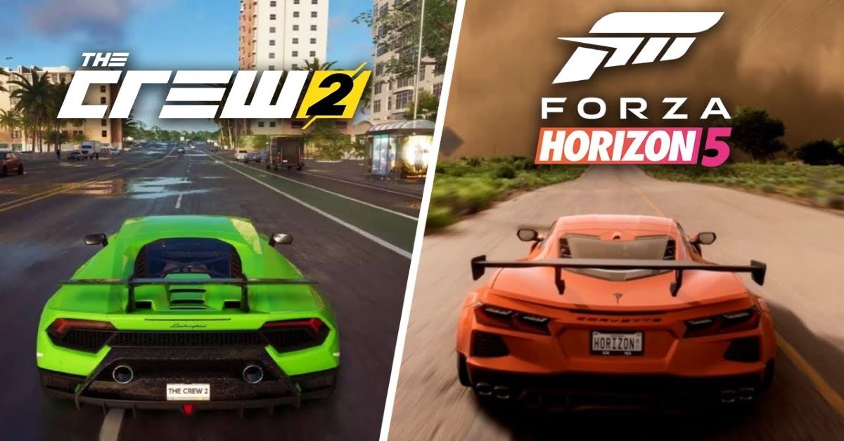 Scale of Forza Horizon 5's map compared to 4's (Using road width