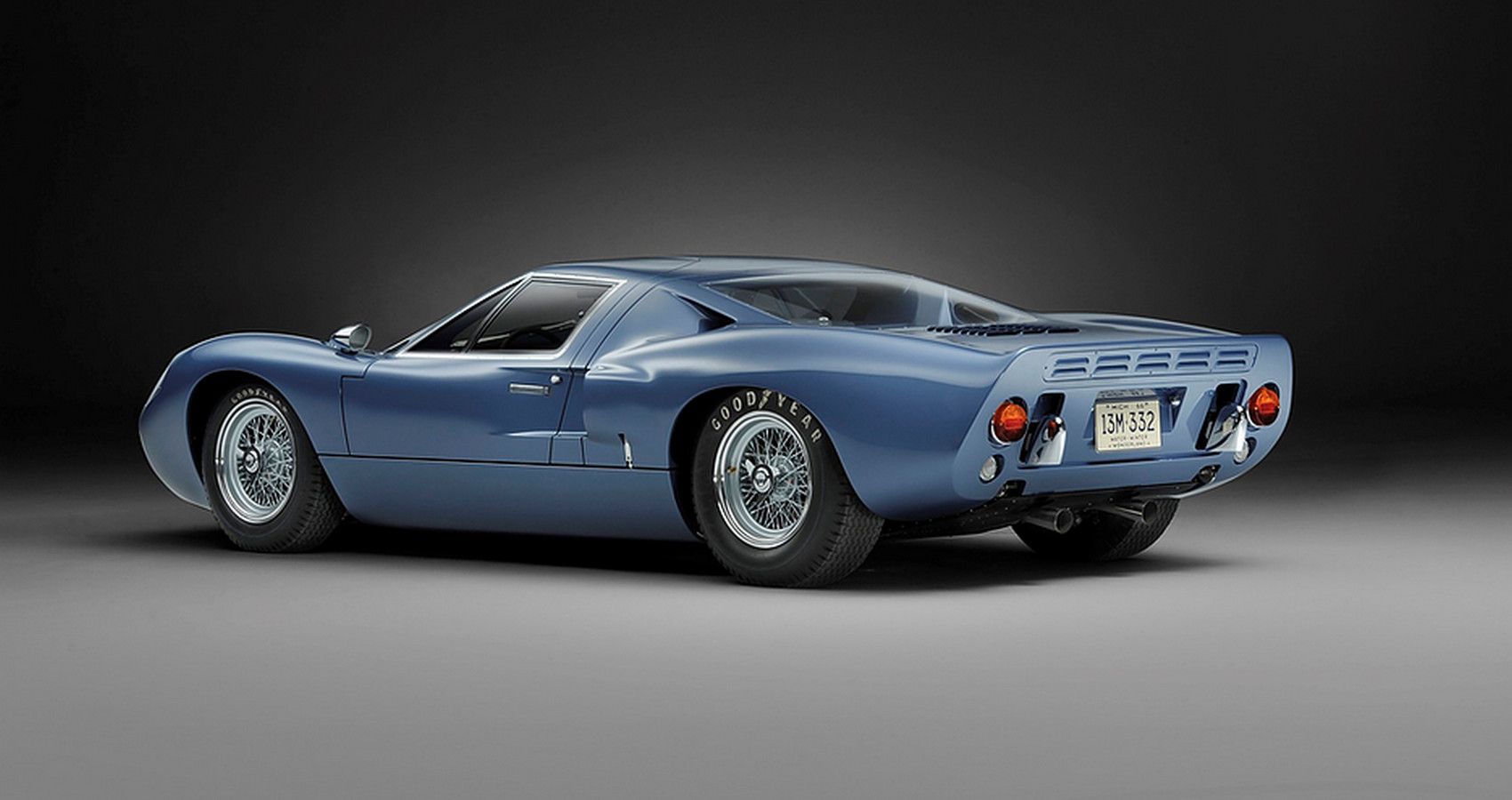 Rear quarter view of a Ford GT40 Mk III